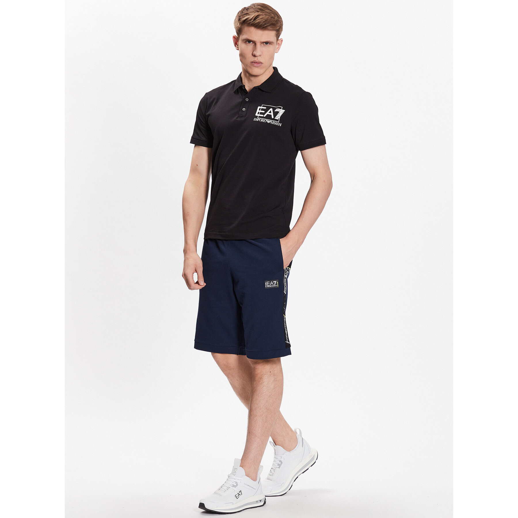 EA7 Emporio Armani Спортни шорти 3RPS56 PJ05Z 1554 Тъмносин Regular Fit - Pepit.bg