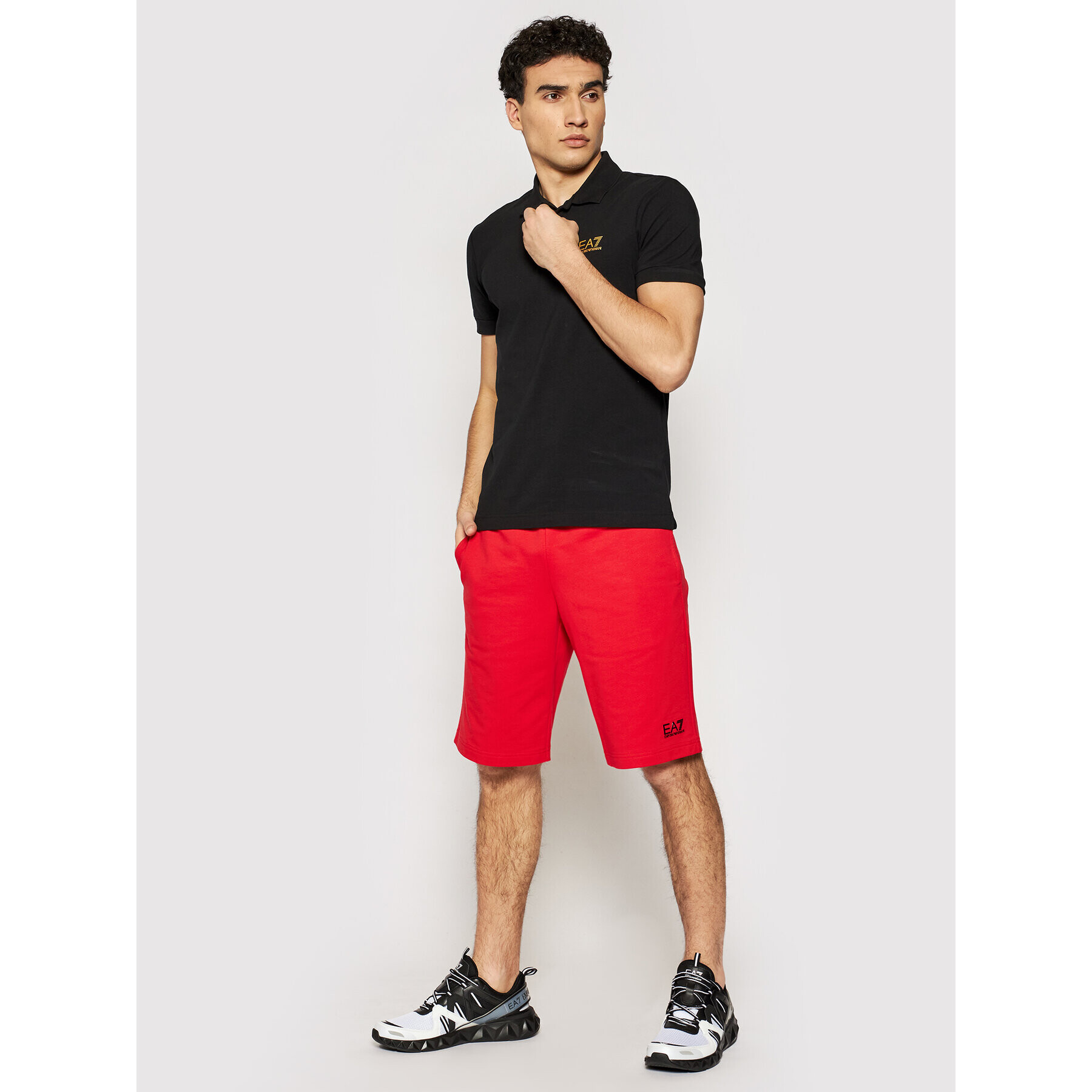 EA7 Emporio Armani Спортни шорти 8NPS02 PJ05Z 1451 Червен Regular Fit - Pepit.bg