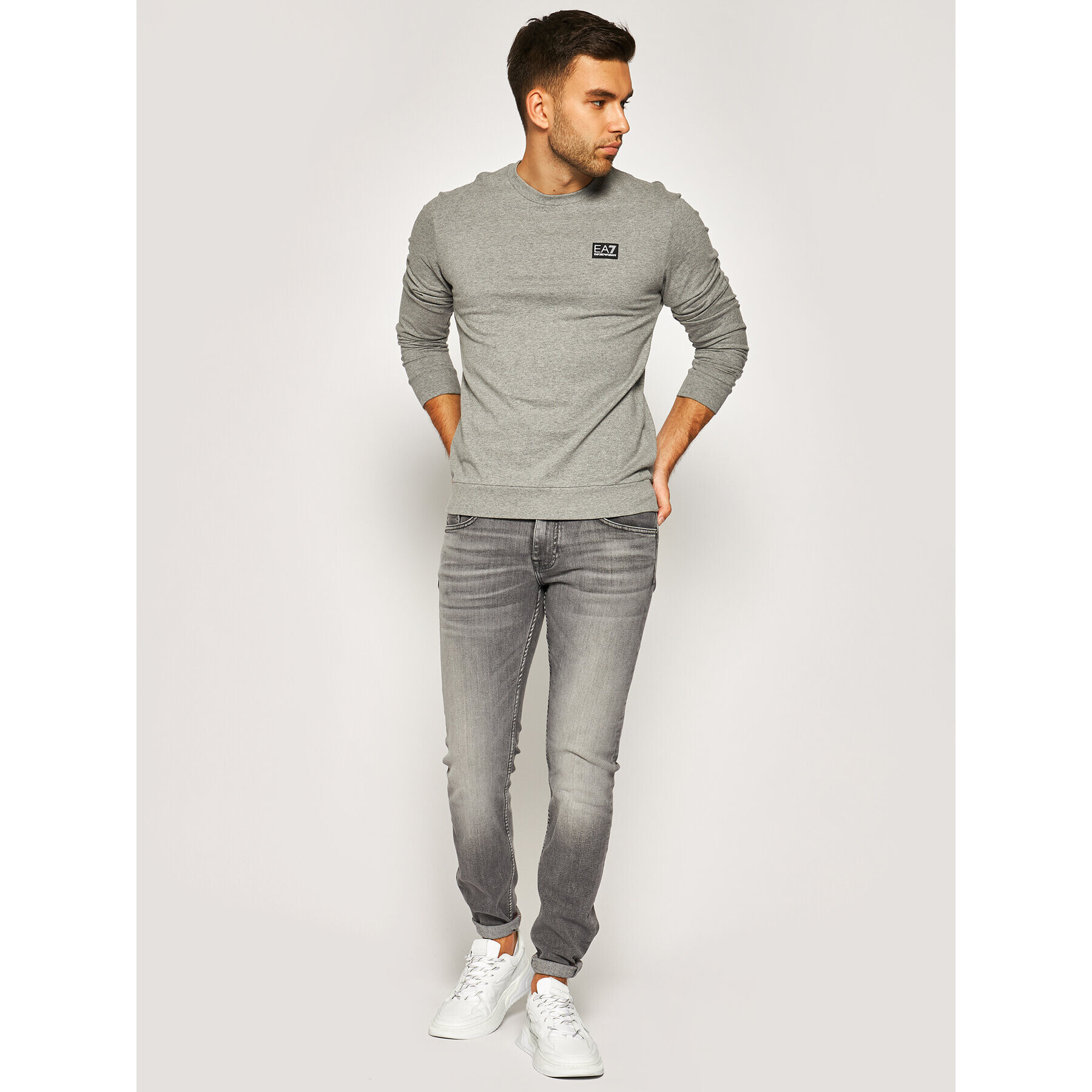 EA7 Emporio Armani Суитшърт 3HPM13 PJ7BZ 3905 Сив Regular Fit - Pepit.bg