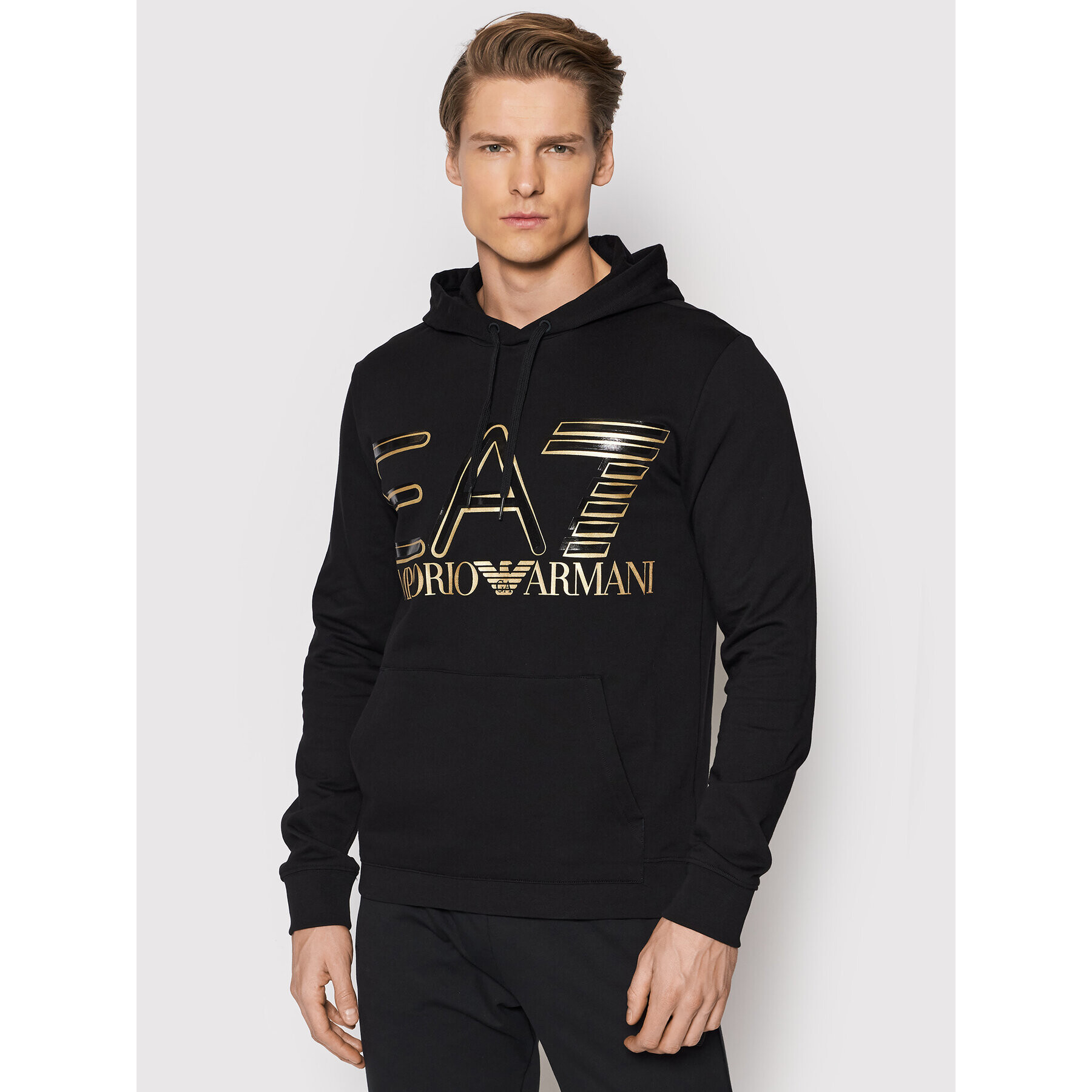 EA7 Emporio Armani Суитшърт 3LPM45 PJFGZ 0208 Черен Regular Fit - Pepit.bg