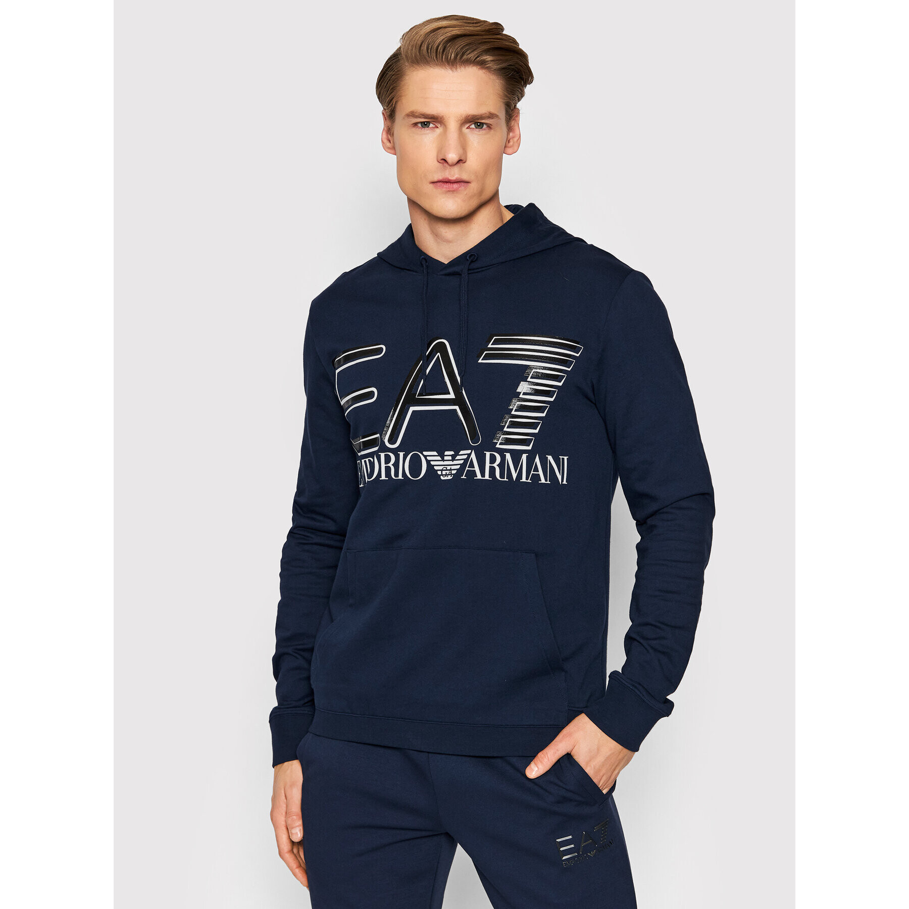 EA7 Emporio Armani Суитшърт 3LPM45 PJFGZ 1554 Тъмносин Regular Fit - Pepit.bg