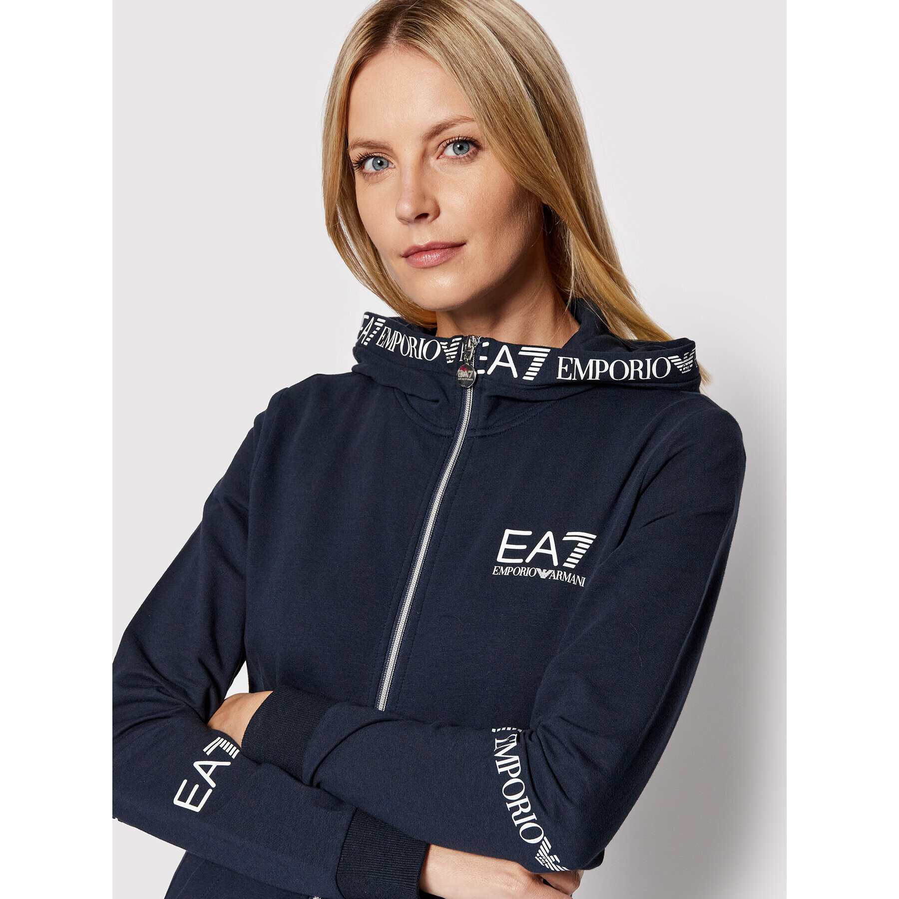 EA7 Emporio Armani Суитшърт 3LTM11 TJCQZ 1554 Тъмносин Regular Fit - Pepit.bg