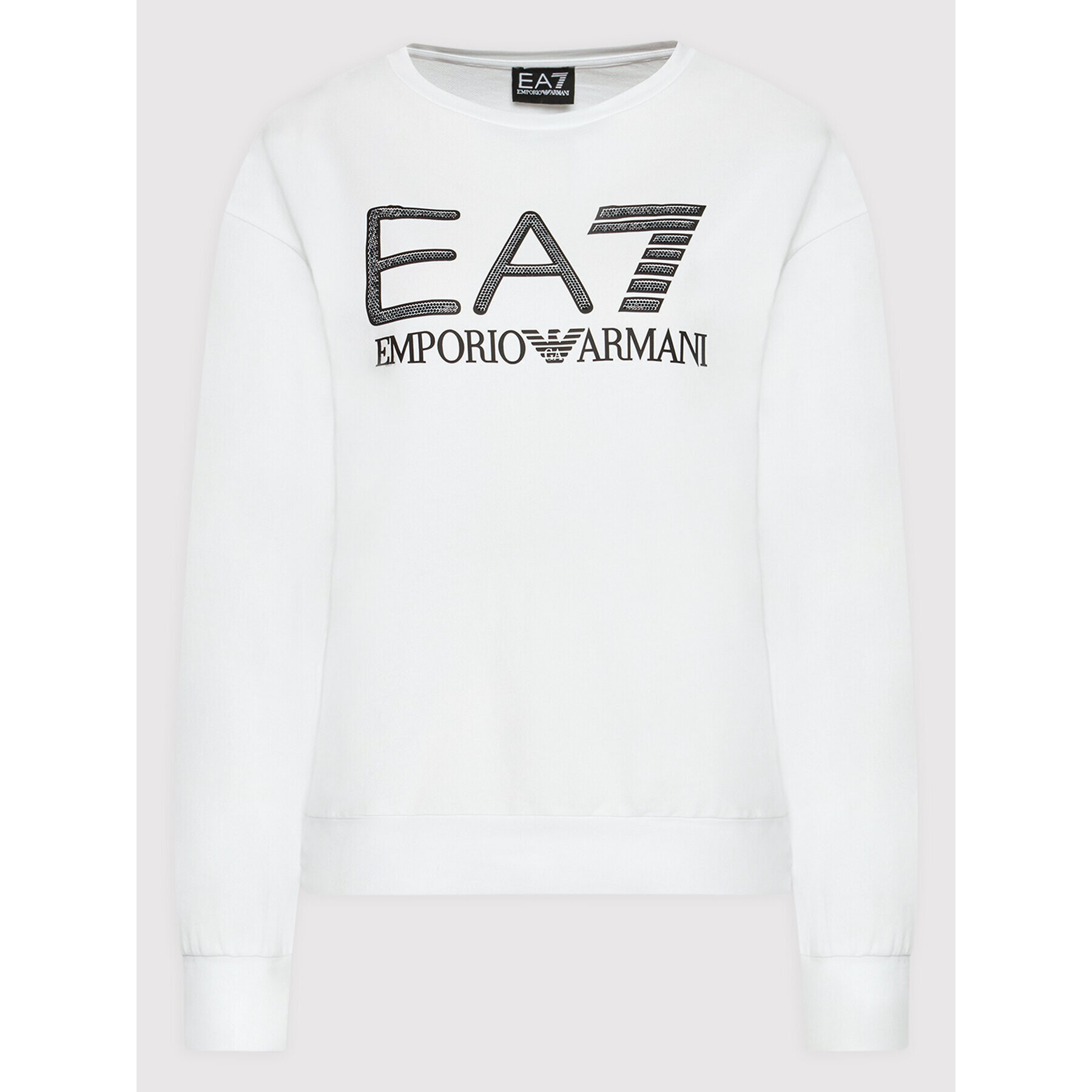 EA7 Emporio Armani Суитшърт 3LTM42 TJFWZ 1100 Бял Regular Fit - Pepit.bg