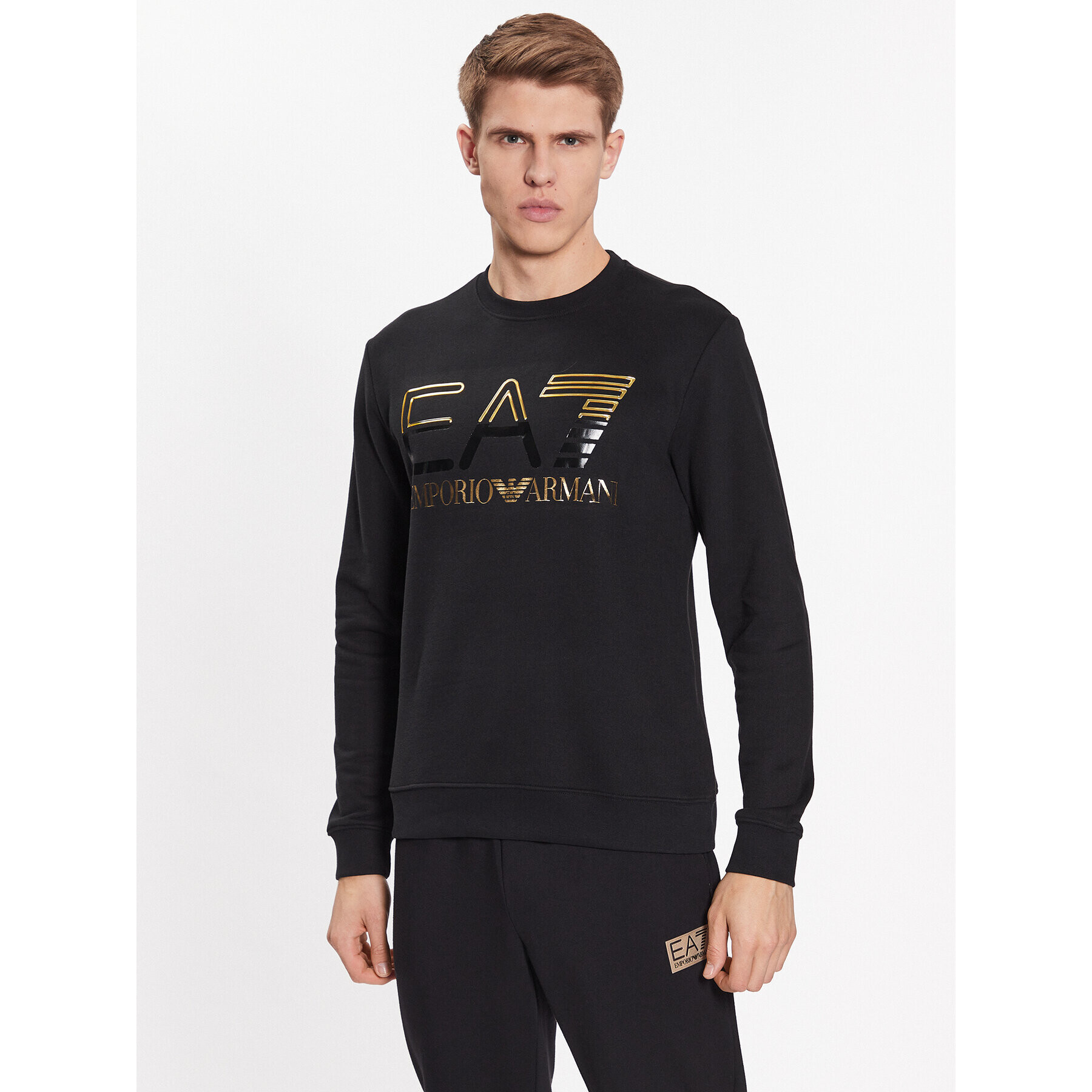 EA7 Emporio Armani Суитшърт 3RPM12 PJLSZ 0208 Черен Regular Fit - Pepit.bg