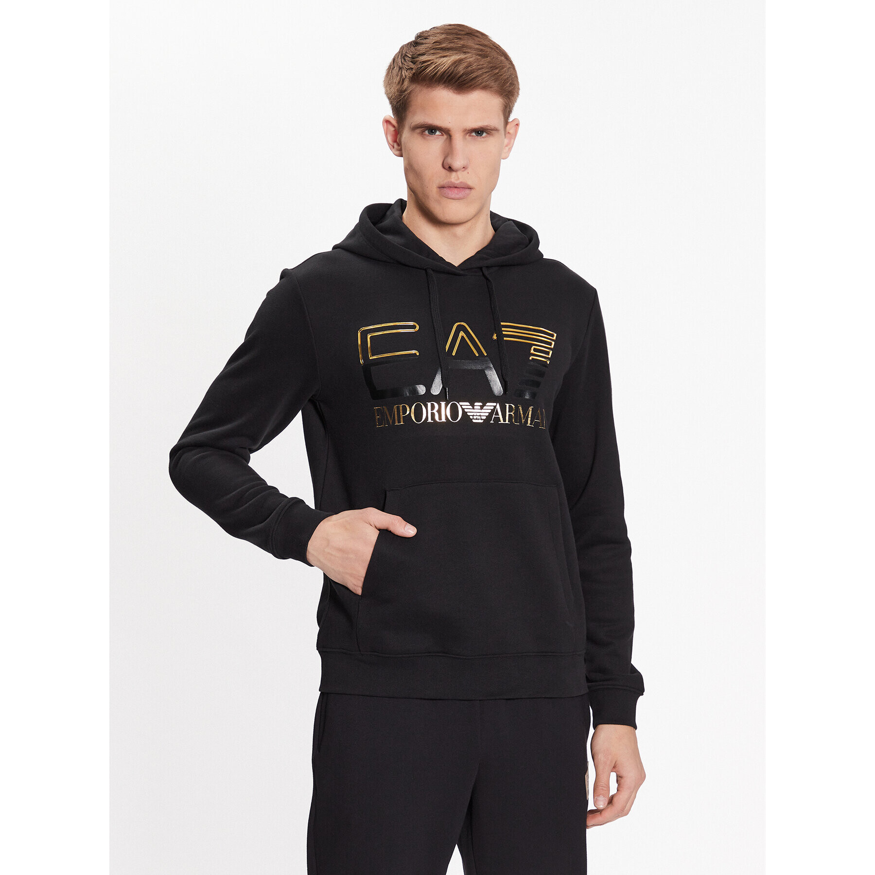 EA7 Emporio Armani Суитшърт 3RPM13 PJLSZ 0208 Черен Regular Fit - Pepit.bg