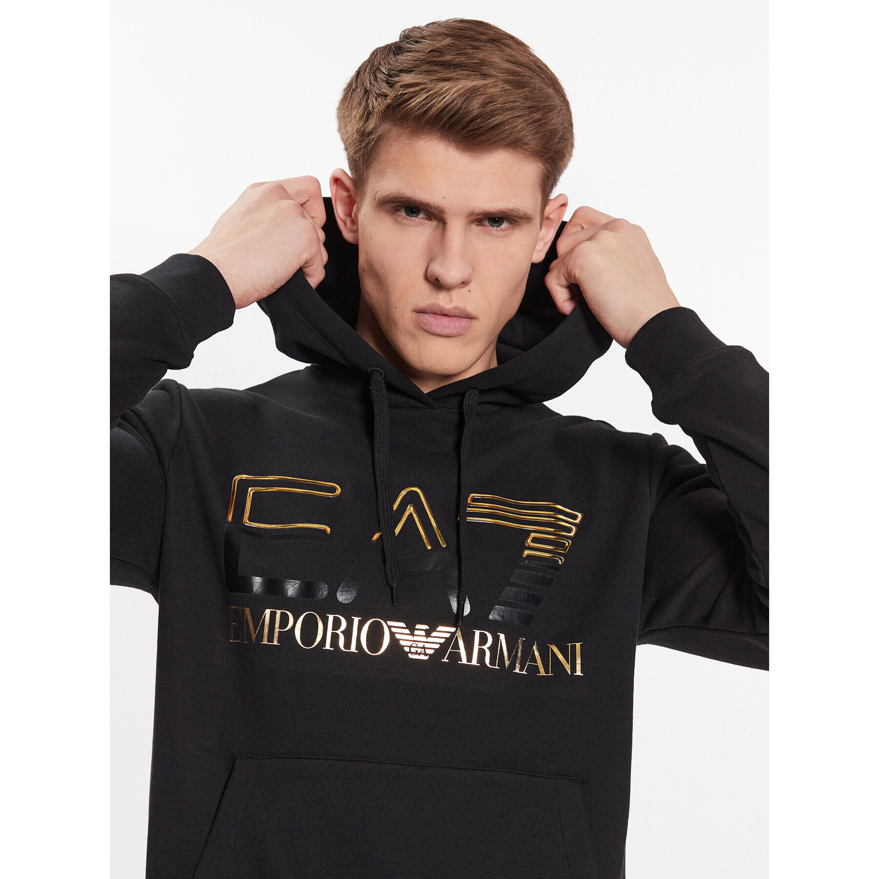 EA7 Emporio Armani Суитшърт 3RPM13 PJLSZ 0208 Черен Regular Fit - Pepit.bg