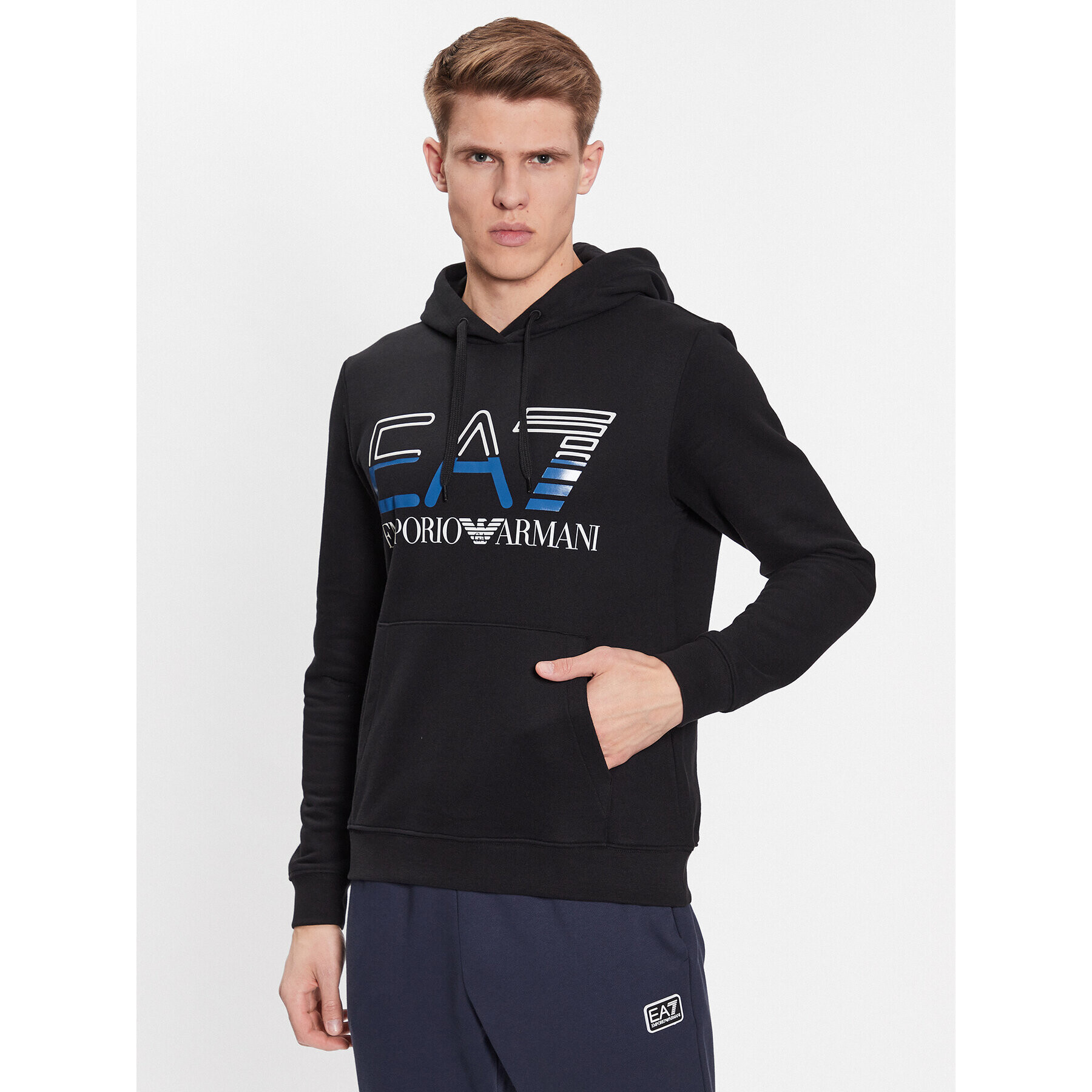 EA7 Emporio Armani Суитшърт 3RPM13 PJLSZ 1200 Черен Regular Fit - Pepit.bg