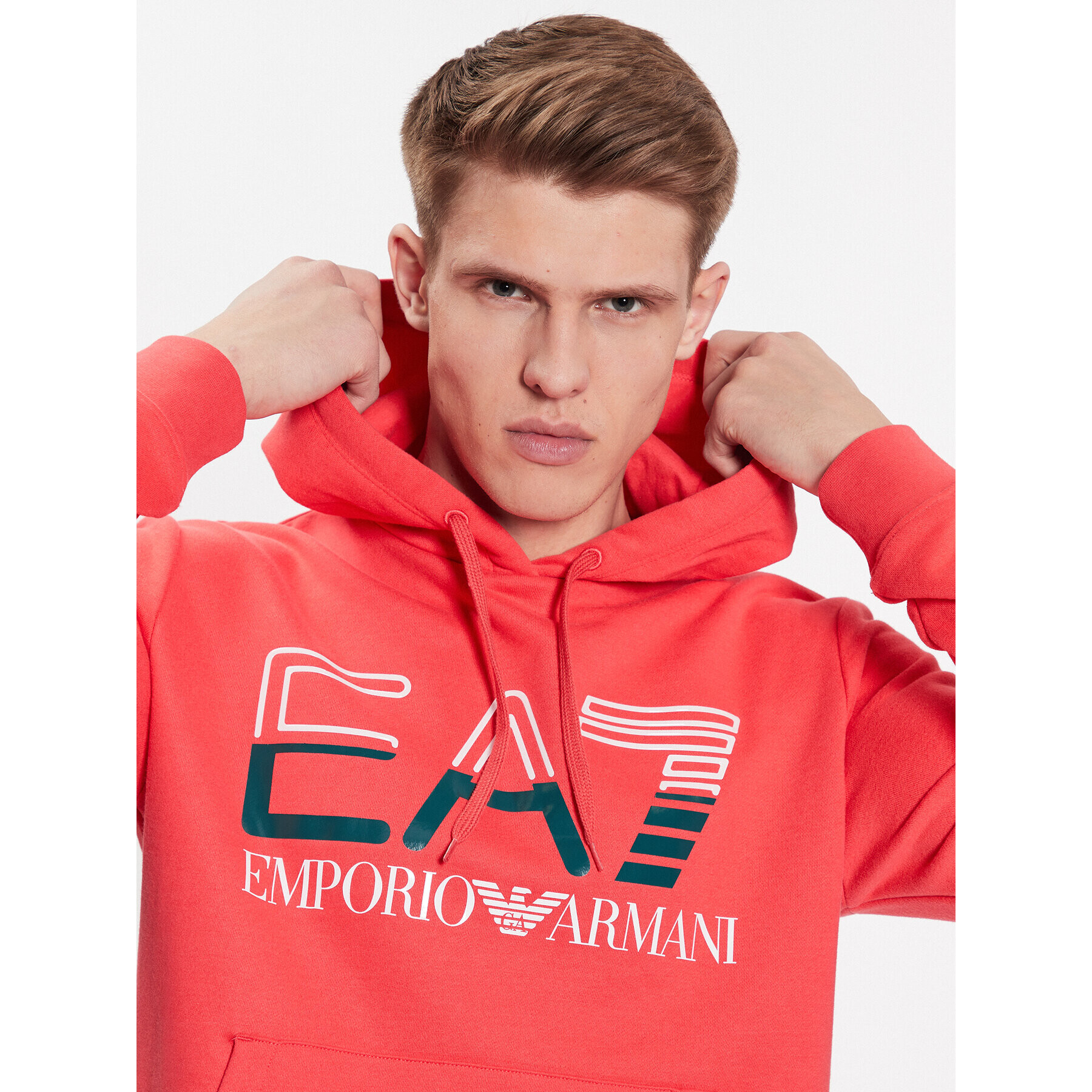 EA7 Emporio Armani Суитшърт 3RPM13 PJLSZ 1480 Червен Regular Fit - Pepit.bg