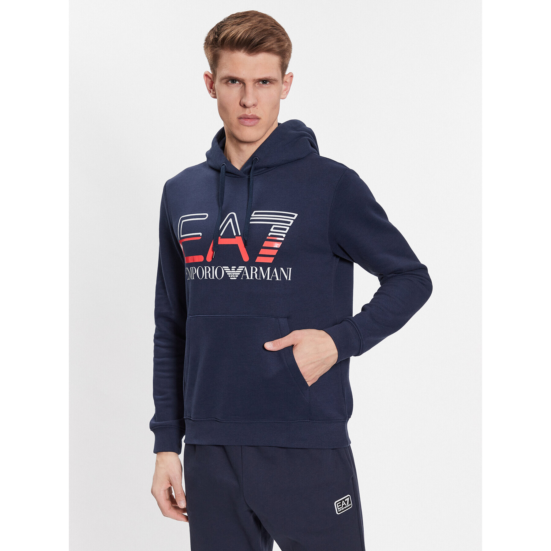 EA7 Emporio Armani Суитшърт 3RPM13 PJLSZ 1554 Тъмносин Regular Fit - Pepit.bg