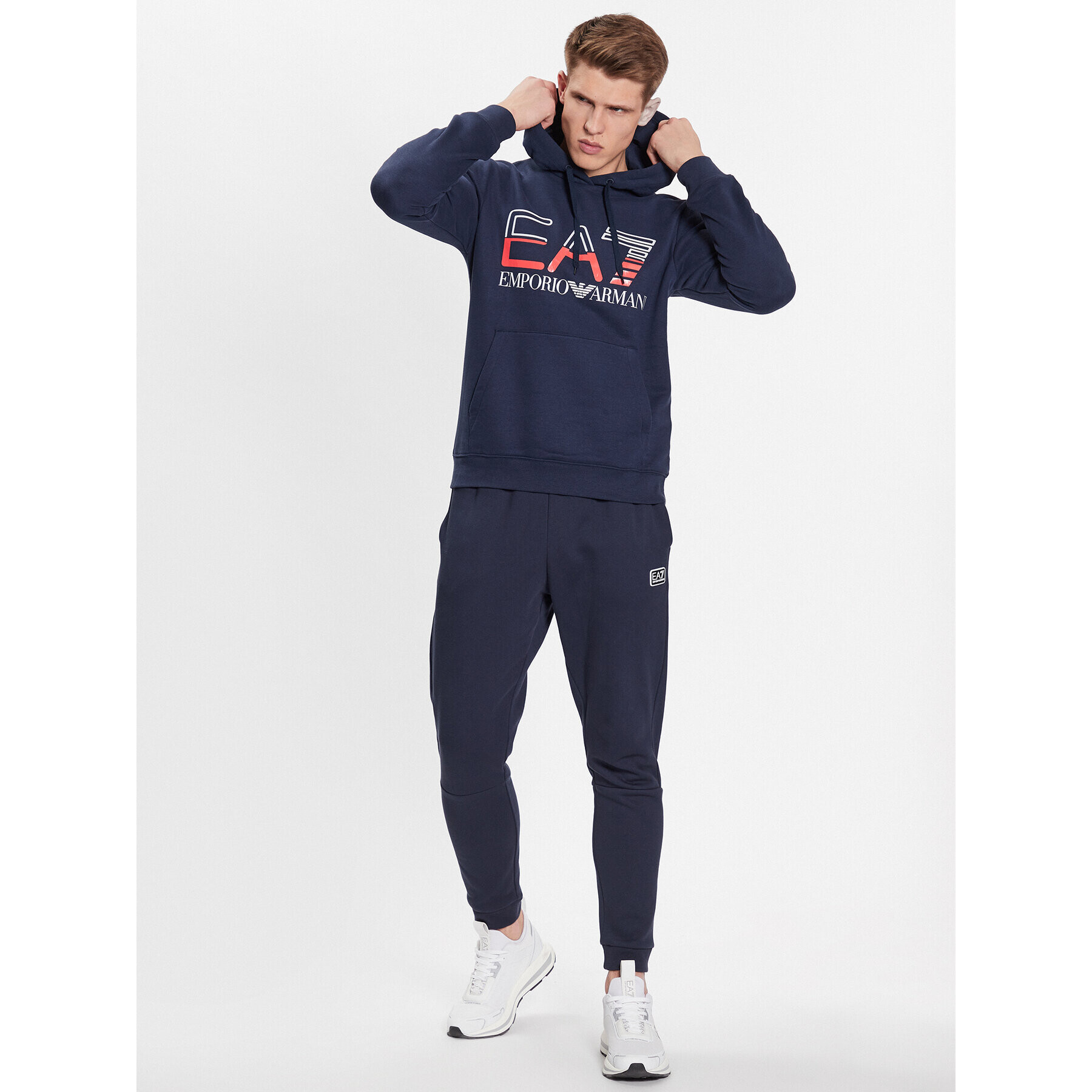 EA7 Emporio Armani Суитшърт 3RPM13 PJLSZ 1554 Тъмносин Regular Fit - Pepit.bg