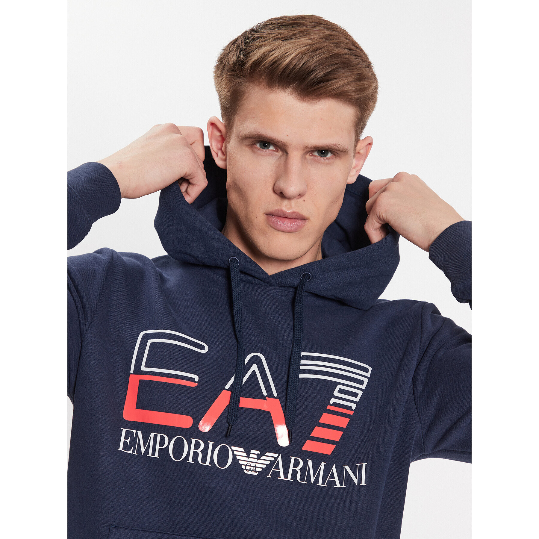 EA7 Emporio Armani Суитшърт 3RPM13 PJLSZ 1554 Тъмносин Regular Fit - Pepit.bg