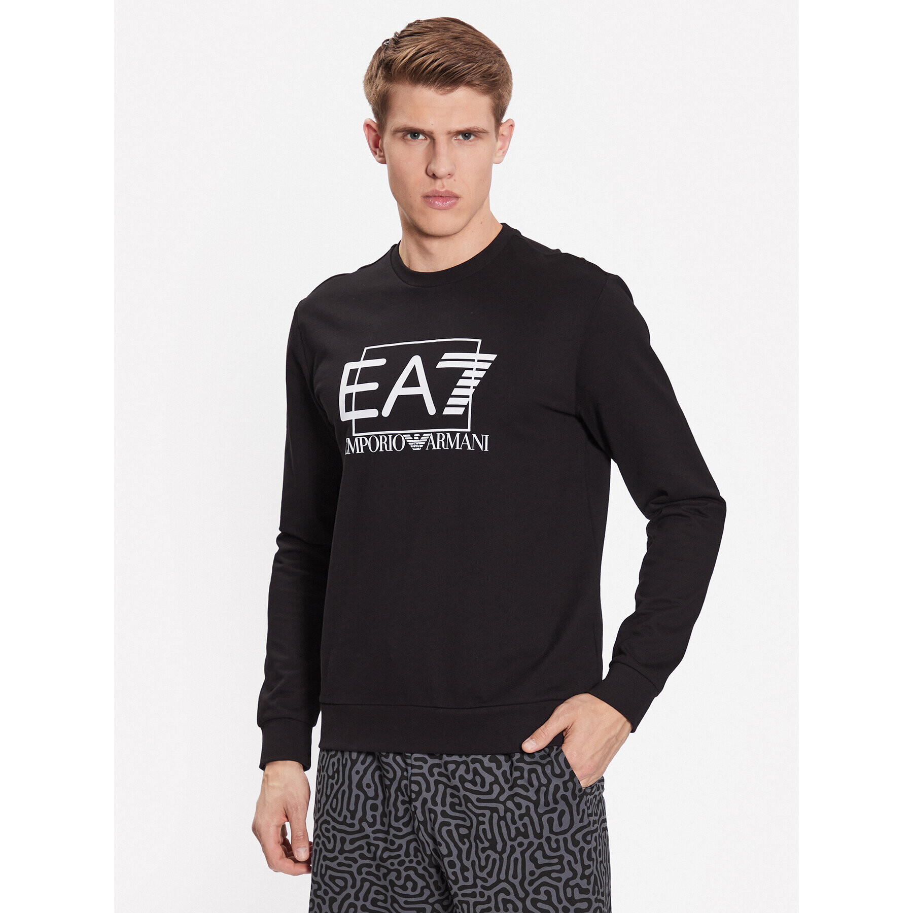 EA7 Emporio Armani Суитшърт 3RPM60 PJ05Z 1200 Черен Regular Fit - Pepit.bg