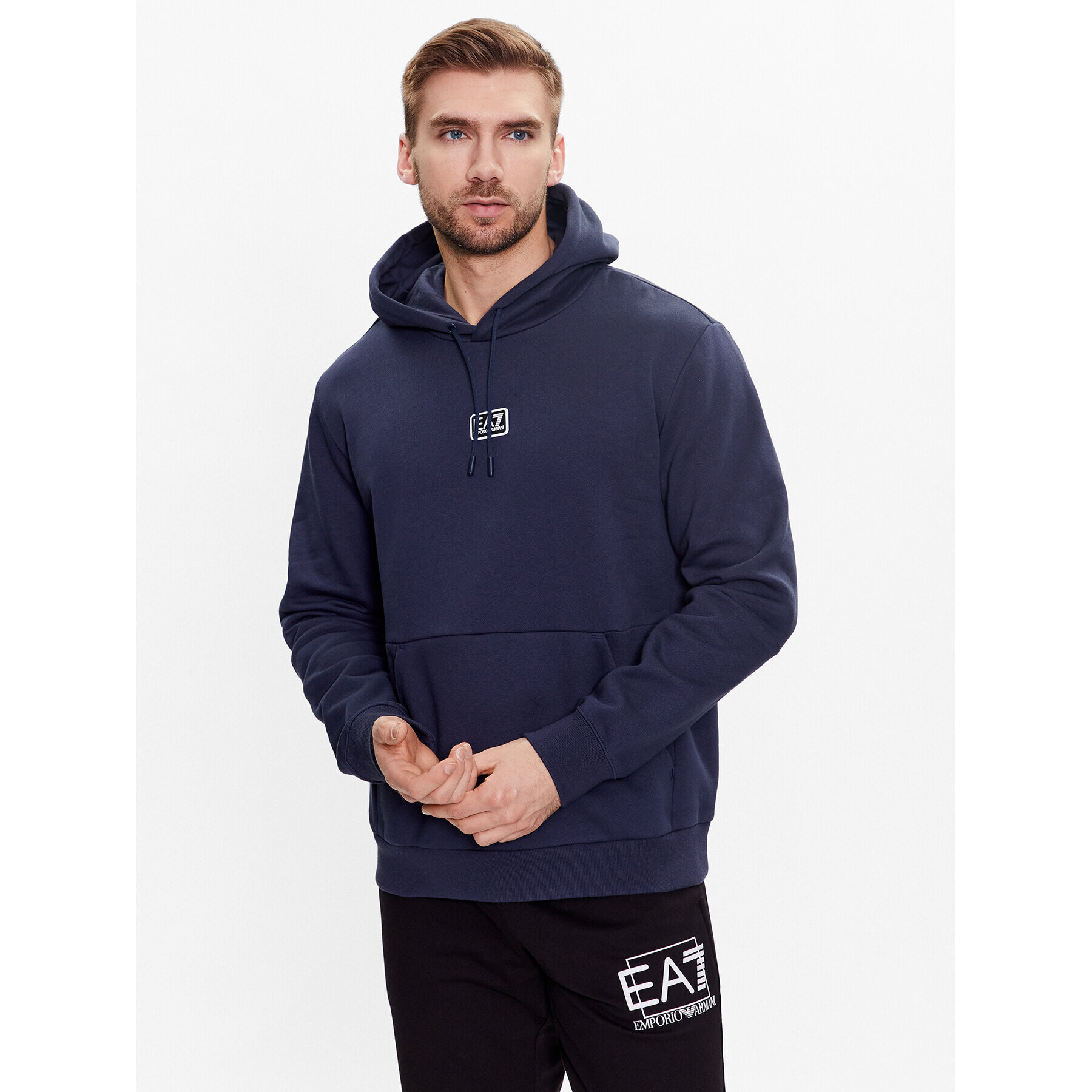 EA7 Emporio Armani Суитшърт 3RPM96 PJ07Z 1554 Тъмносин Regular Fit - Pepit.bg