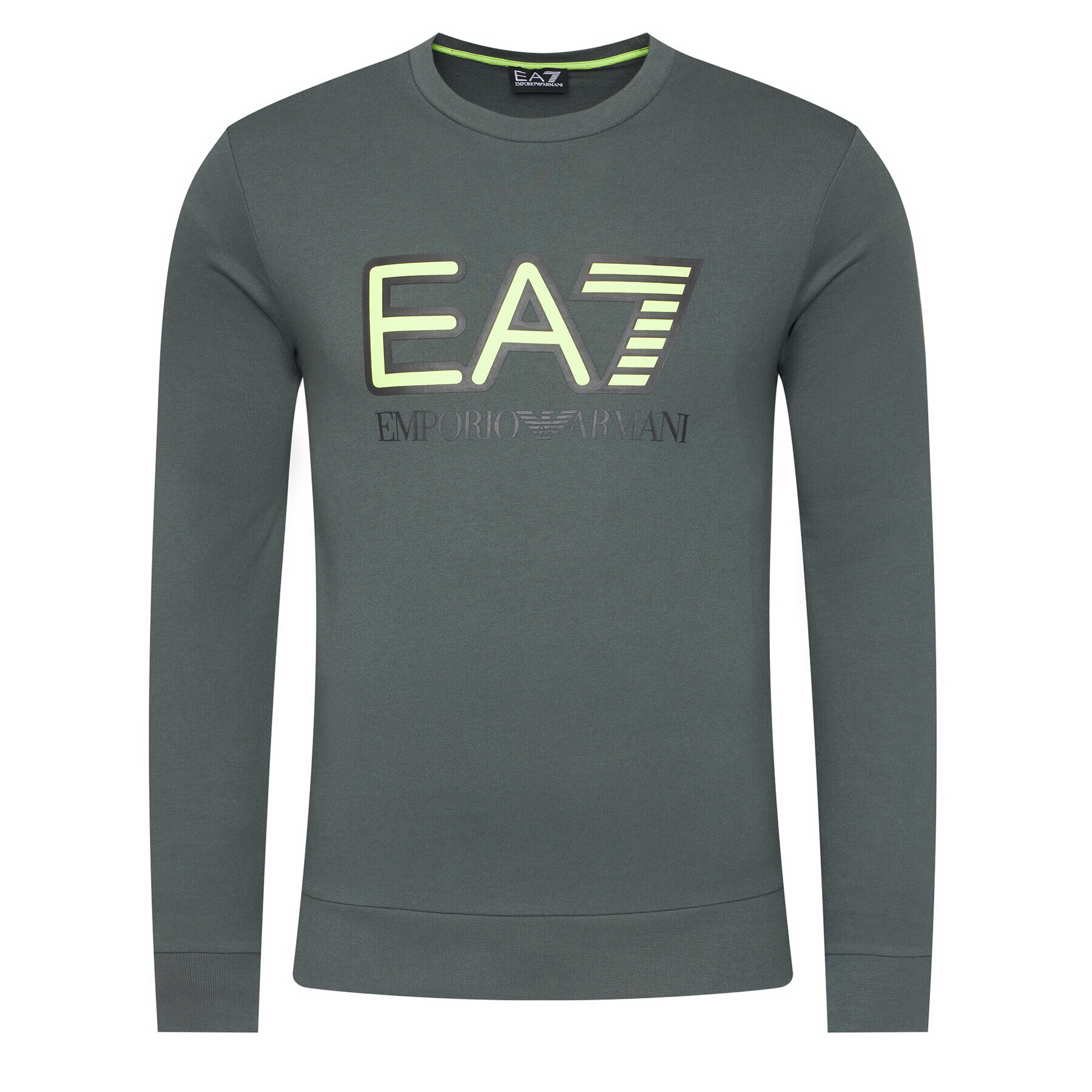 EA7 Emporio Armani Суитшърт 6HPM60 PJ05Z 1984 Зелен Regular Fit - Pepit.bg