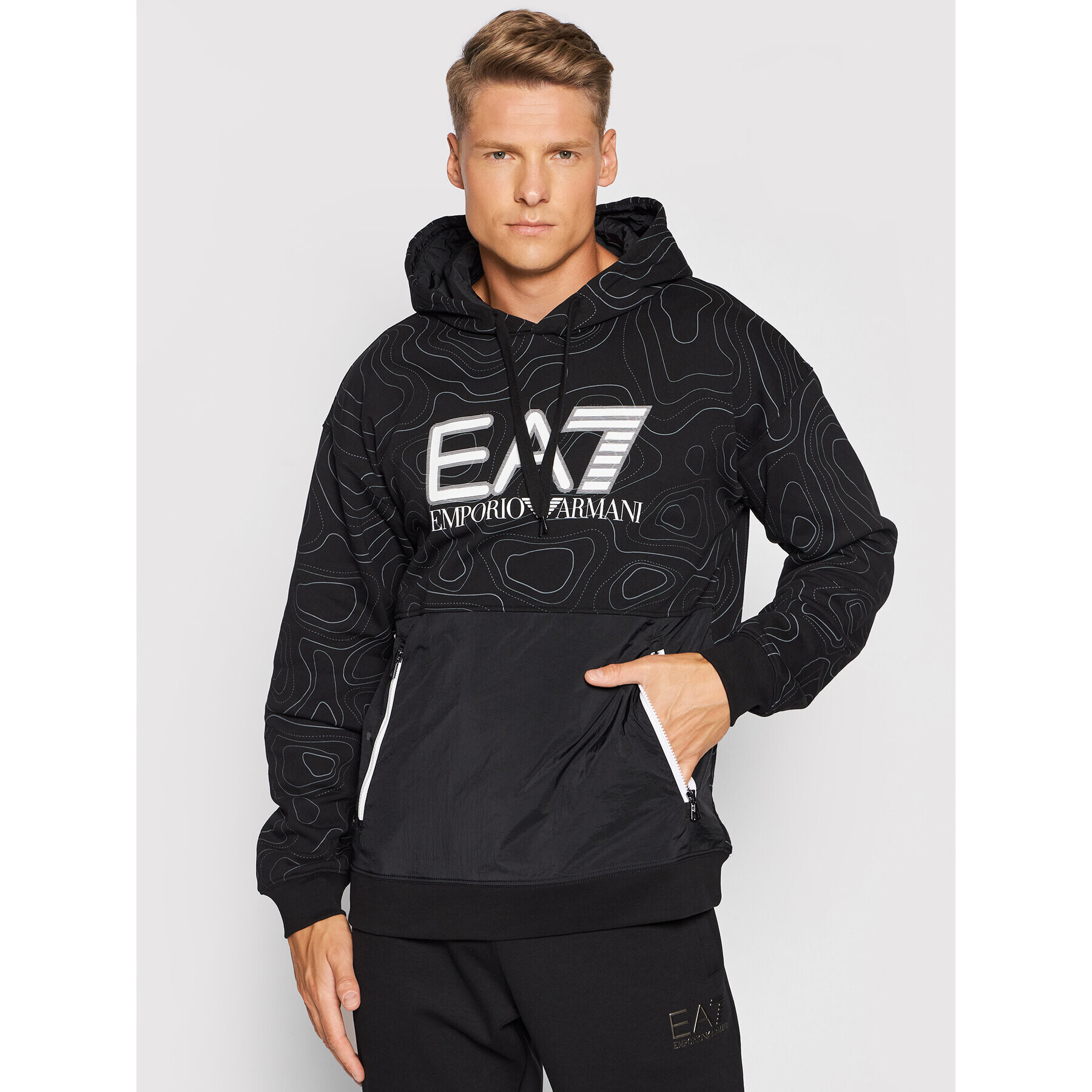 EA7 Emporio Armani Суитшърт 6KPM26 PJF6Z 2206 Черен Regular Fit - Pepit.bg