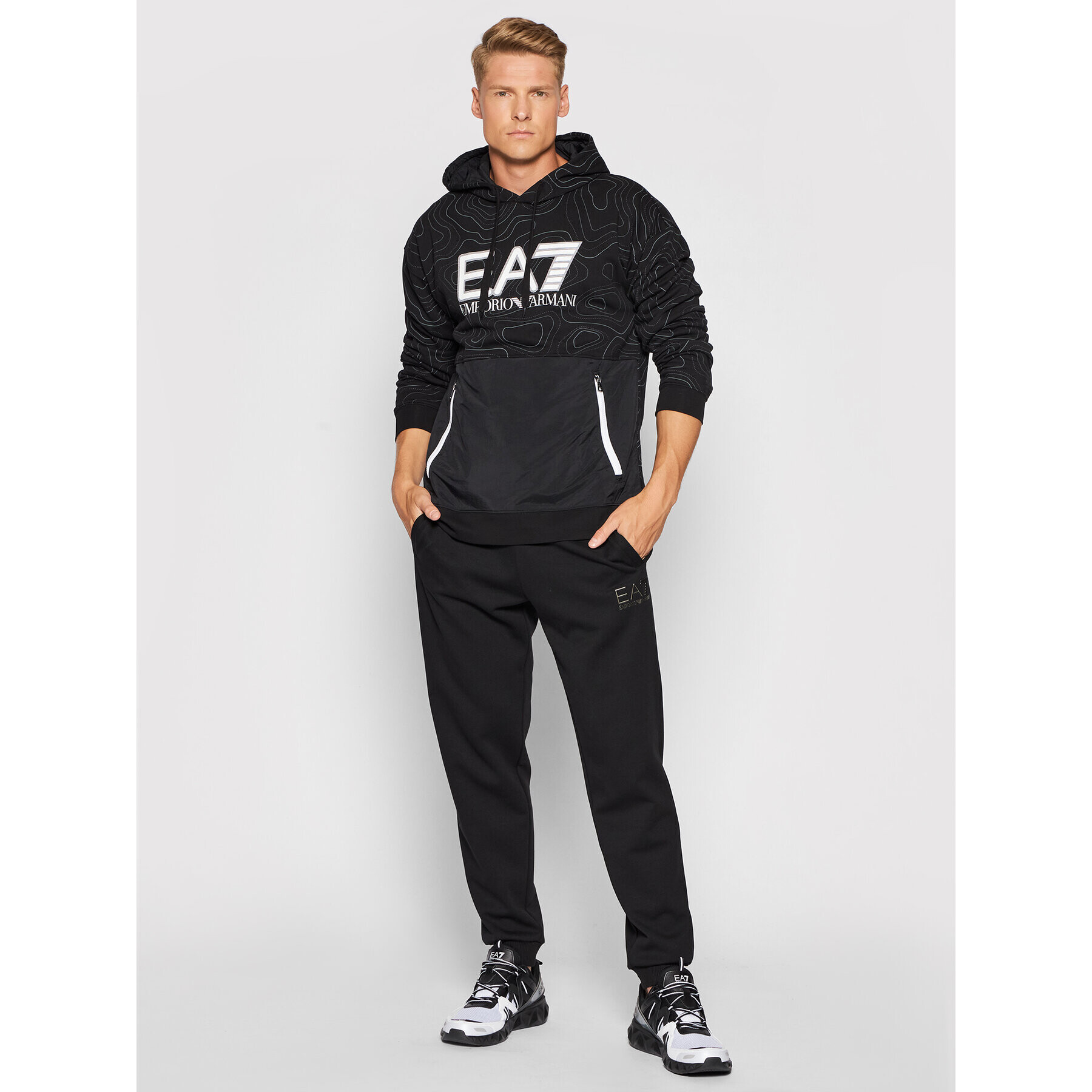 EA7 Emporio Armani Суитшърт 6KPM26 PJF6Z 2206 Черен Regular Fit - Pepit.bg