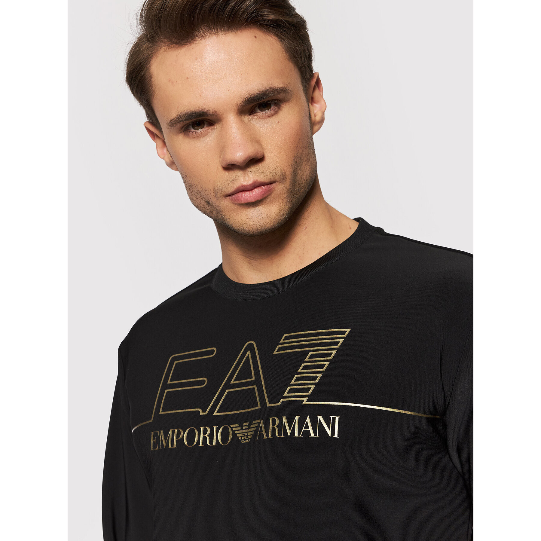 EA7 Emporio Armani Суитшърт 6KPM38 PJCCZ 1200 Черен Regular Fit - Pepit.bg