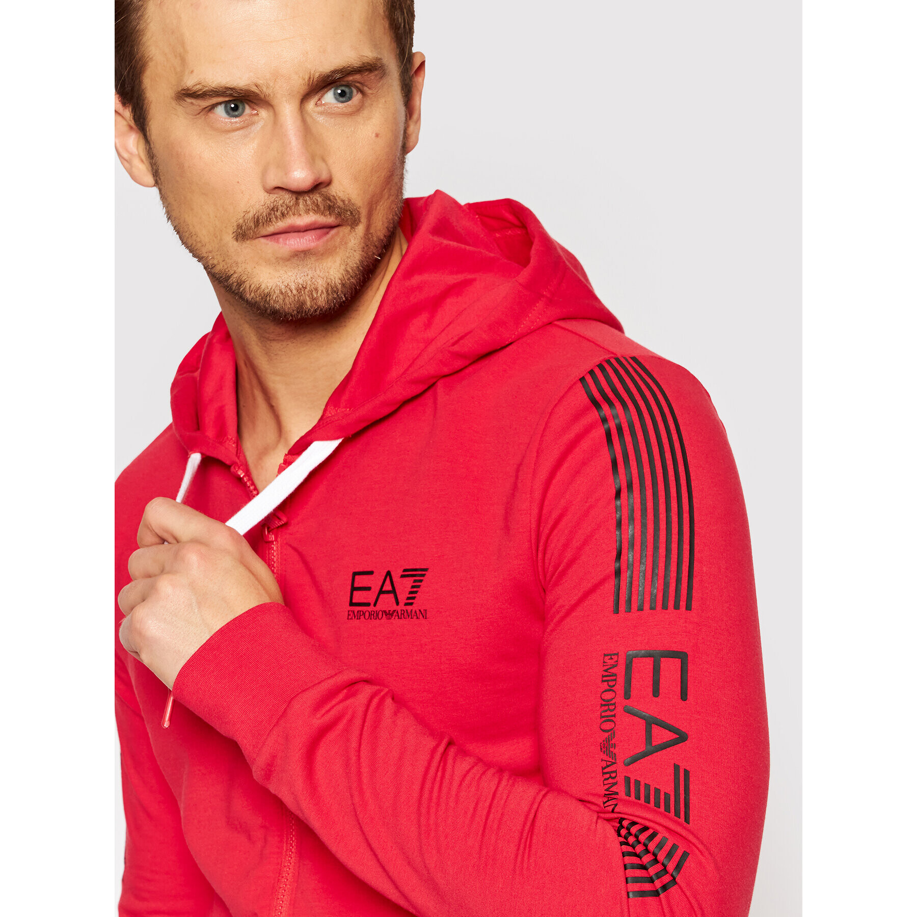 EA7 Emporio Armani Суитшърт 6KPM58 PJ9FZ 1451 Червен Regular Fit - Pepit.bg