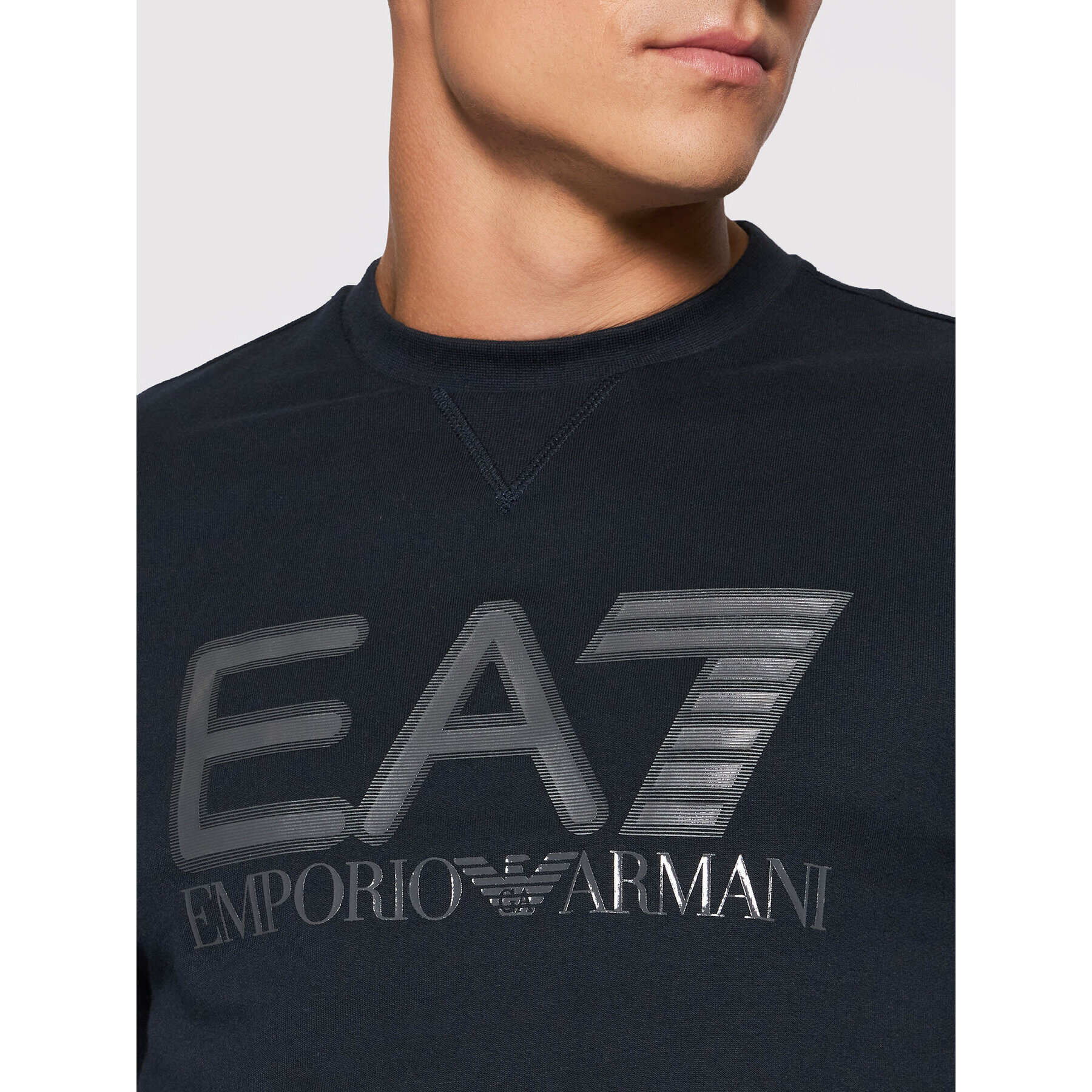 EA7 Emporio Armani Суитшърт 6KPM60 PJ05Z 1578 Тъмносин Regular Fit - Pepit.bg