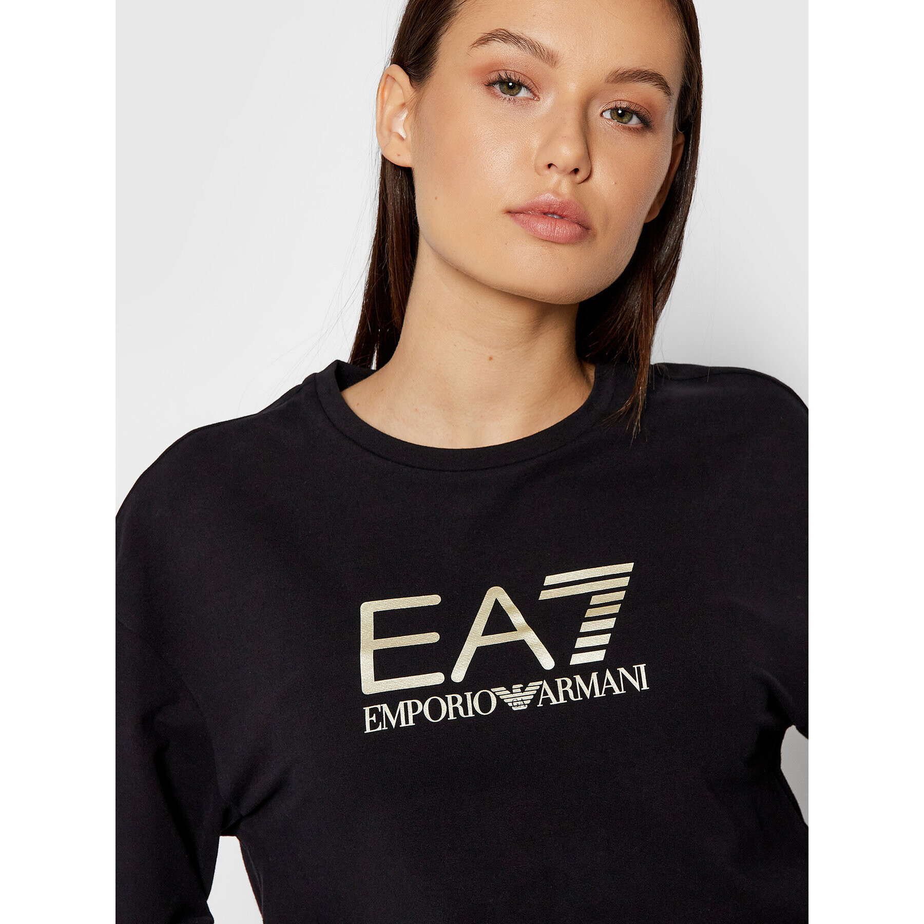 EA7 Emporio Armani Суитшърт 6KTM07 TJCQZ 0200 Черен Regular Fit - Pepit.bg