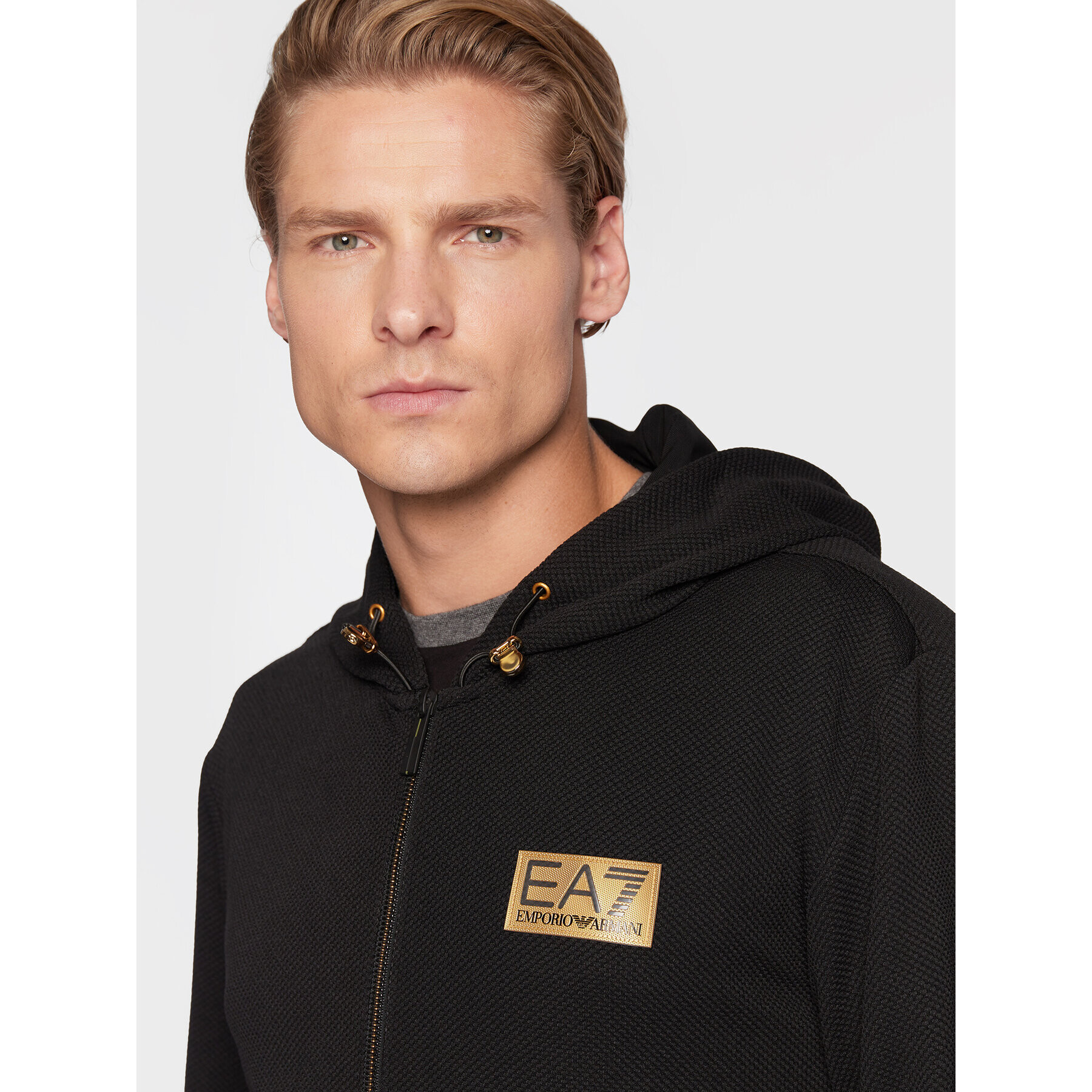 EA7 Emporio Armani Суитшърт 6LPM33 PJG1Z 1200 Черен Regular Fit - Pepit.bg