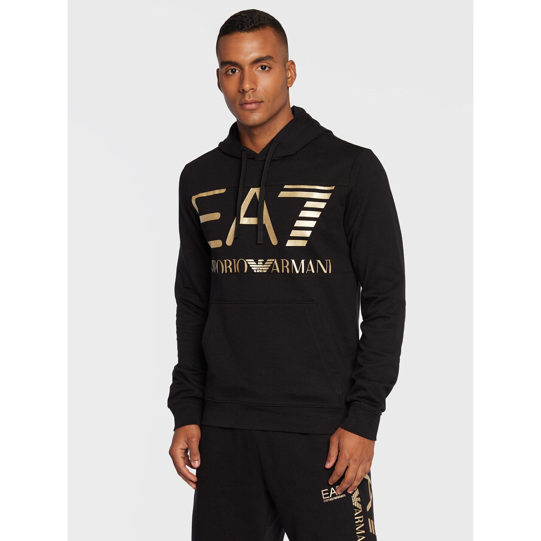 EA7 Emporio Armani Суитшърт 6LPM52 PJFGZ 0208 Черен Regular Fit - Pepit.bg