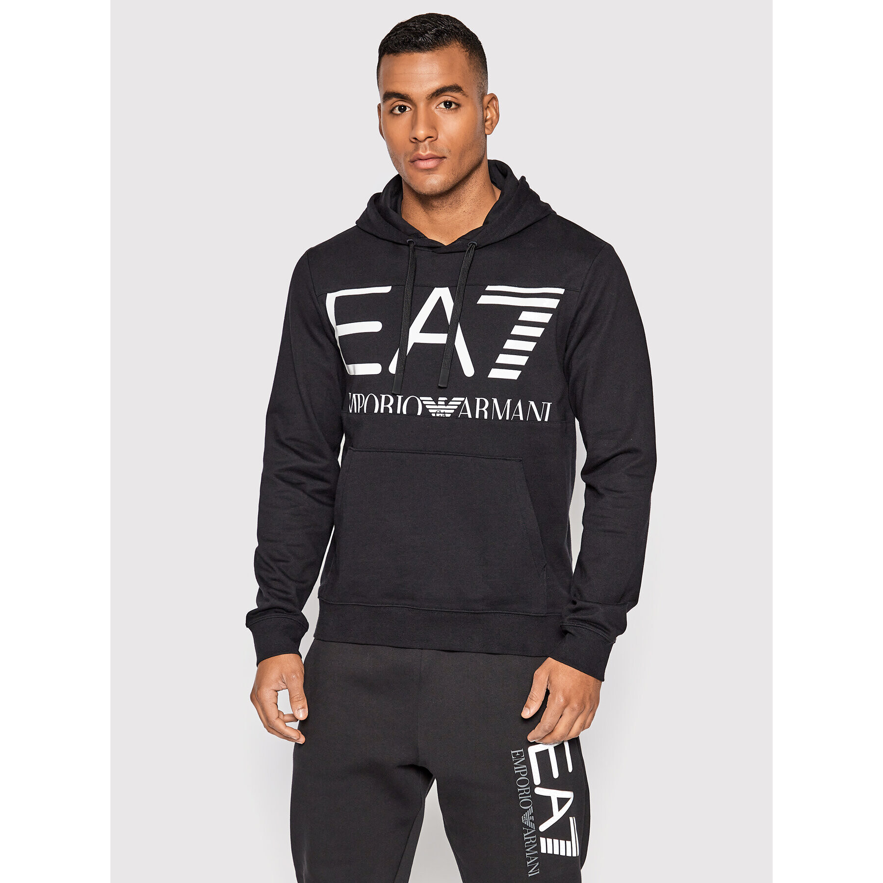 EA7 Emporio Armani Суитшърт 6LPM52 PJFGZ 1200 Черен Regular Fit - Pepit.bg