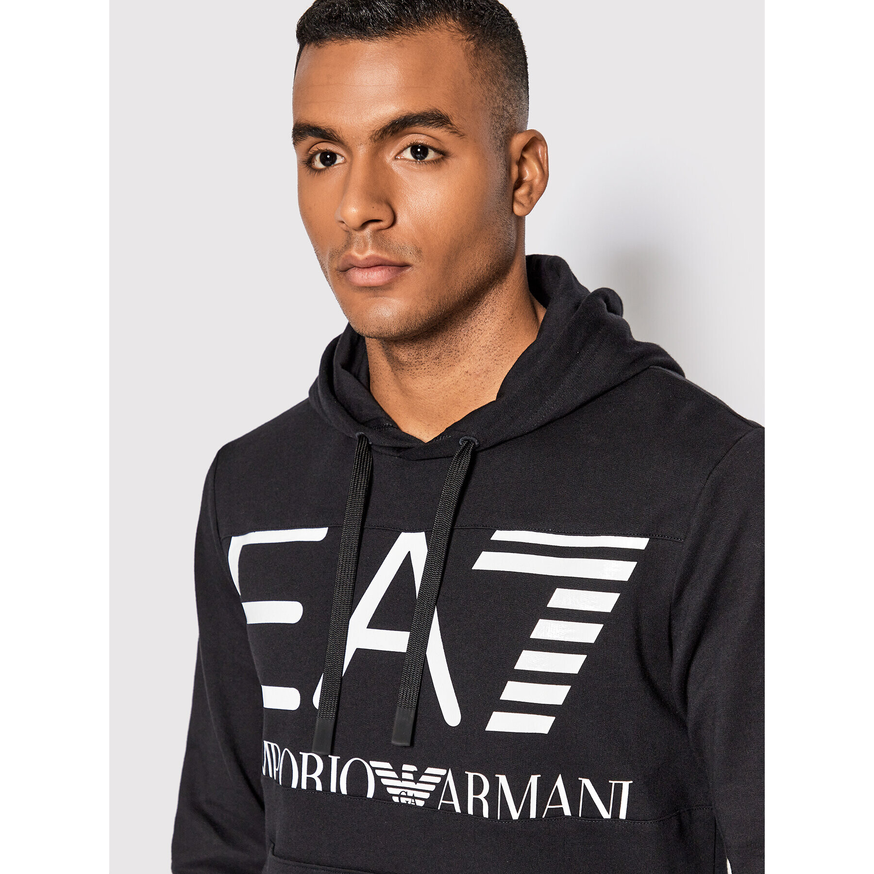 EA7 Emporio Armani Суитшърт 6LPM52 PJFGZ 1200 Черен Regular Fit - Pepit.bg