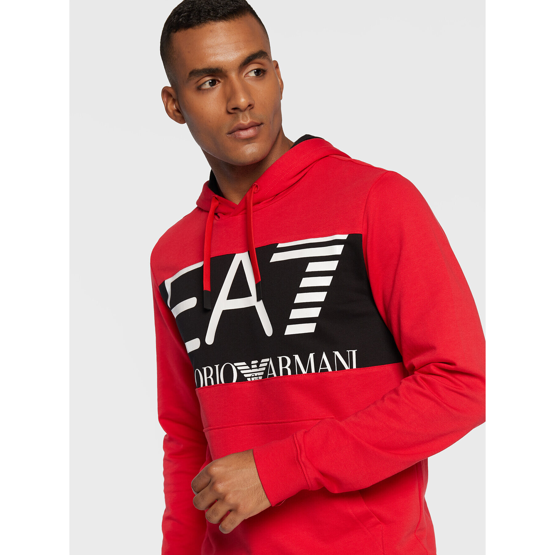 EA7 Emporio Armani Суитшърт 6LPM52 PJFGZ 1451 Червен Regular Fit - Pepit.bg