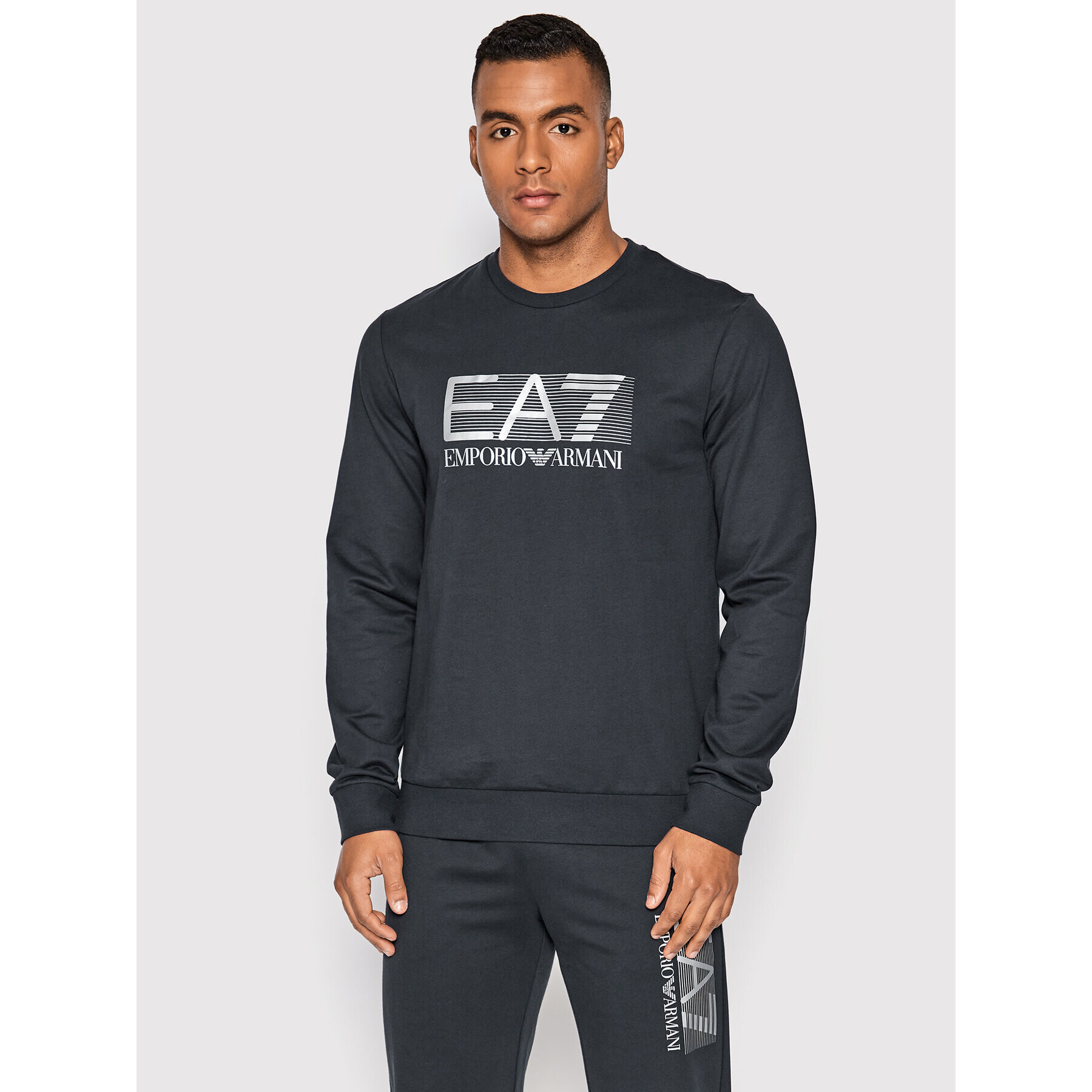 EA7 Emporio Armani Суитшърт 6LPM60 PJ05Z 0578 Тъмносин Regular Fit - Pepit.bg