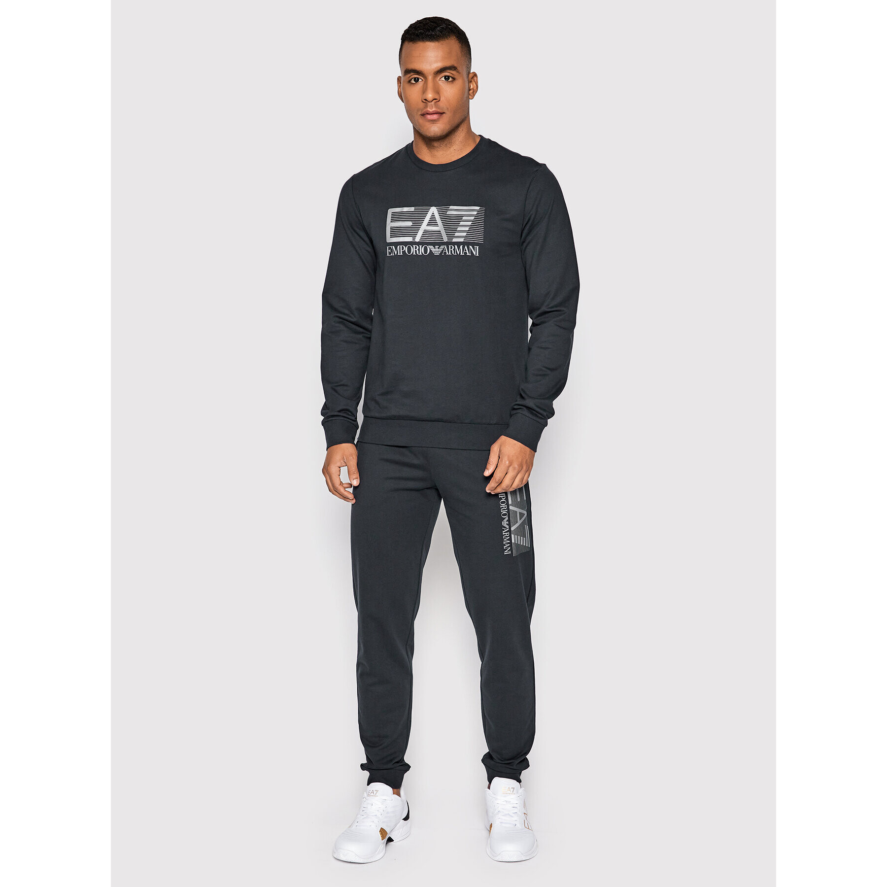 EA7 Emporio Armani Суитшърт 6LPM60 PJ05Z 0578 Тъмносин Regular Fit - Pepit.bg