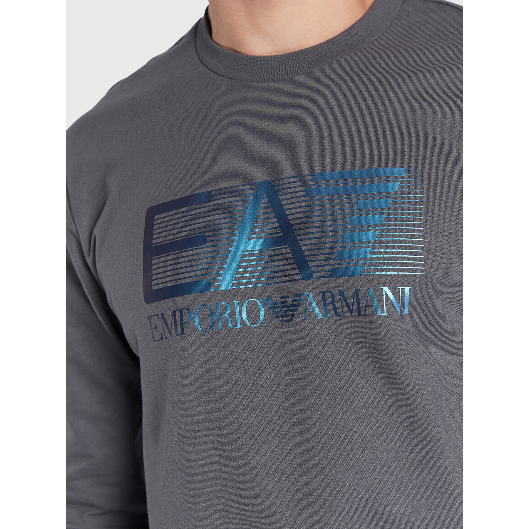 EA7 Emporio Armani Суитшърт 6LPM60 PJ05Z 1977 Сив Regular Fit - Pepit.bg