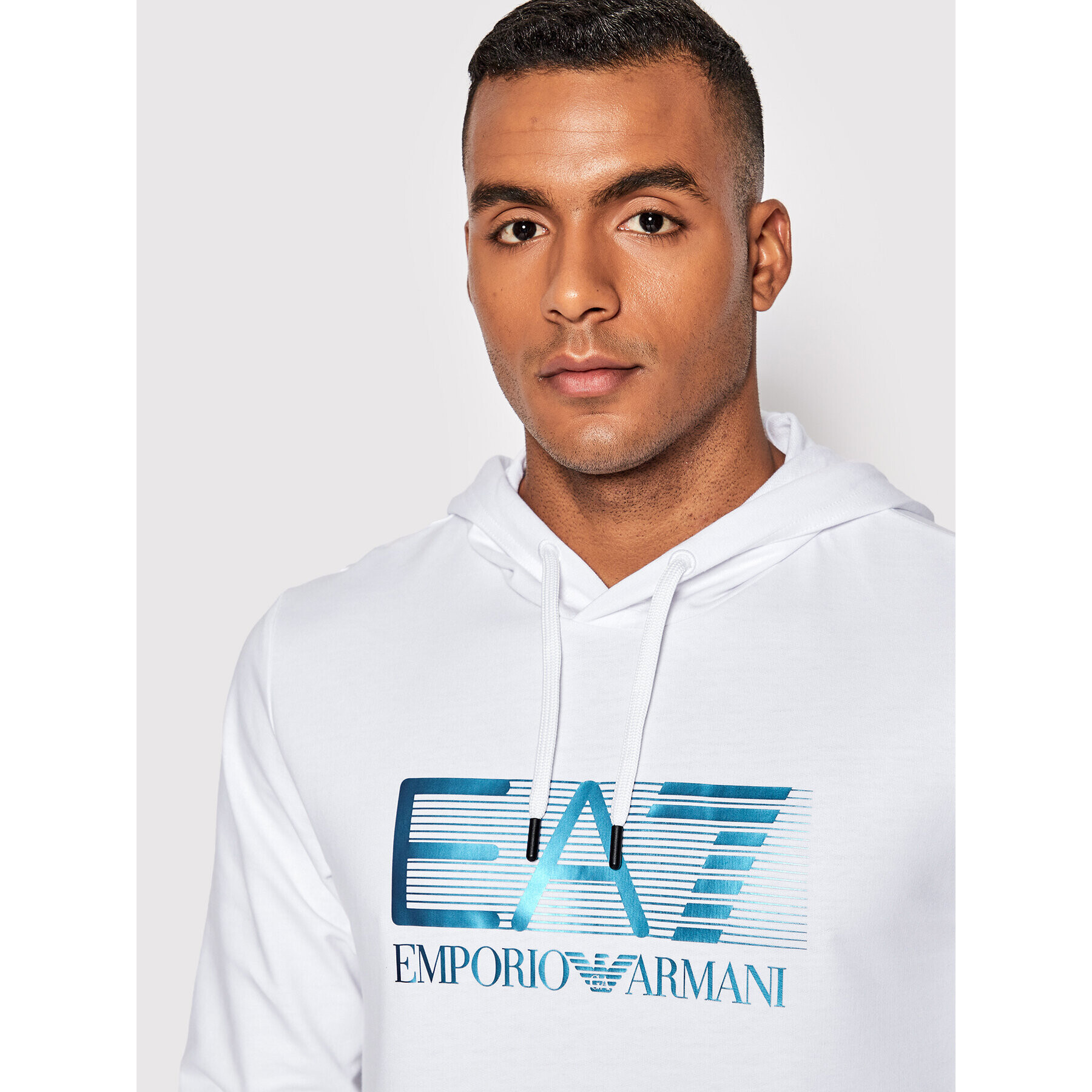 EA7 Emporio Armani Суитшърт 6LPM62 PJ05Z 1100 Бял Regular Fit - Pepit.bg