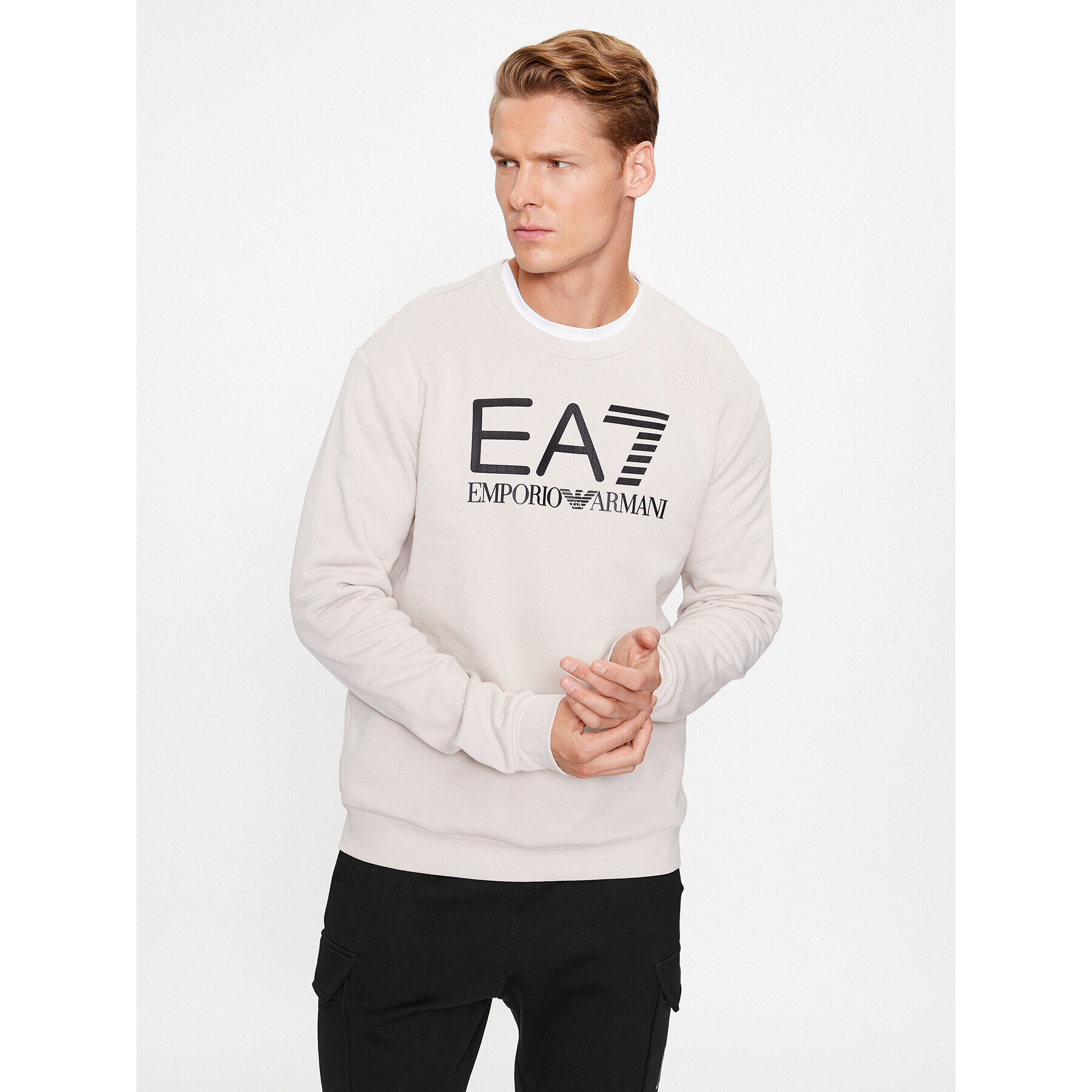 EA7 Emporio Armani Суитшърт 6RPM16 PJSLZ 1716 Сребрист Regular Fit - Pepit.bg