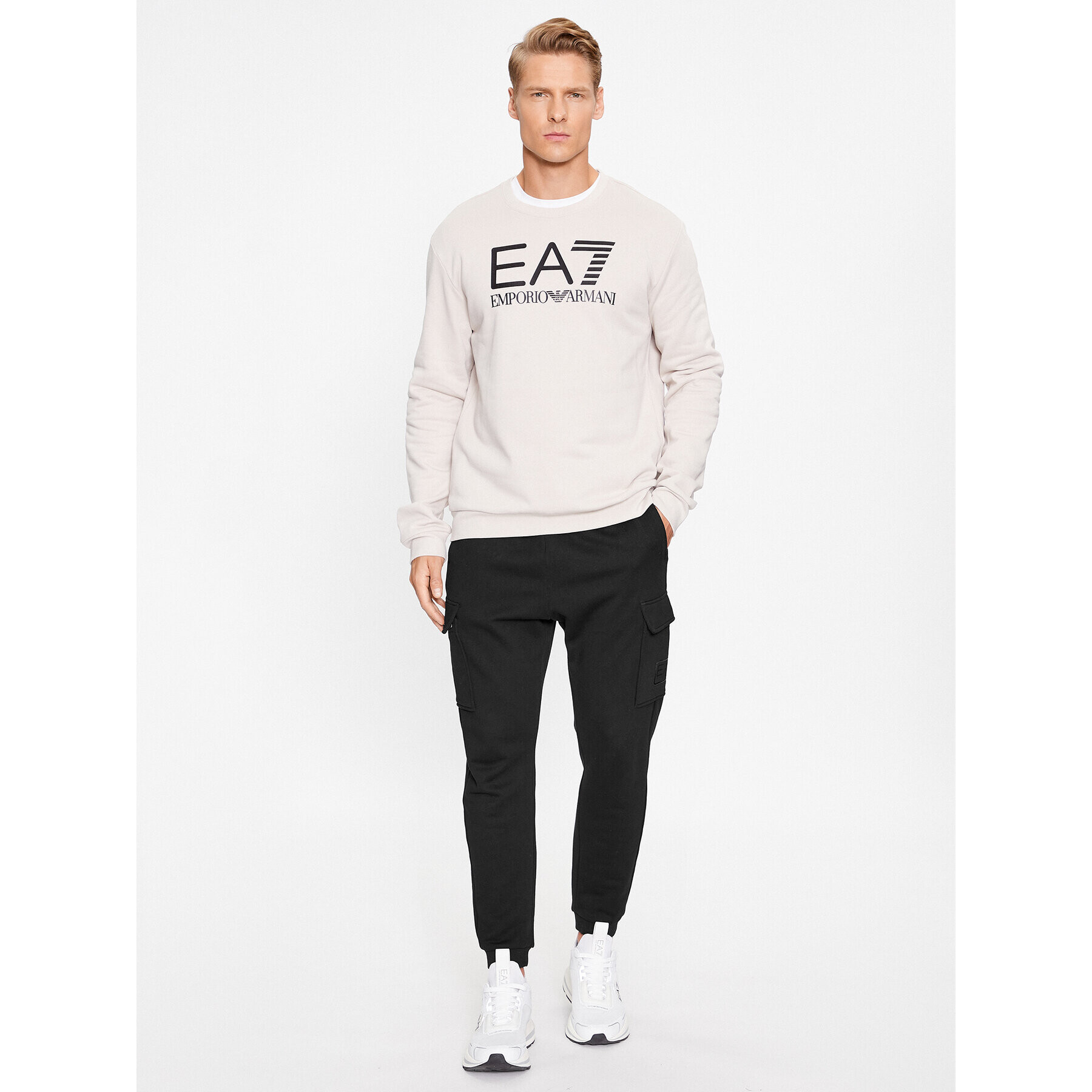 EA7 Emporio Armani Суитшърт 6RPM16 PJSLZ 1716 Сребрист Regular Fit - Pepit.bg