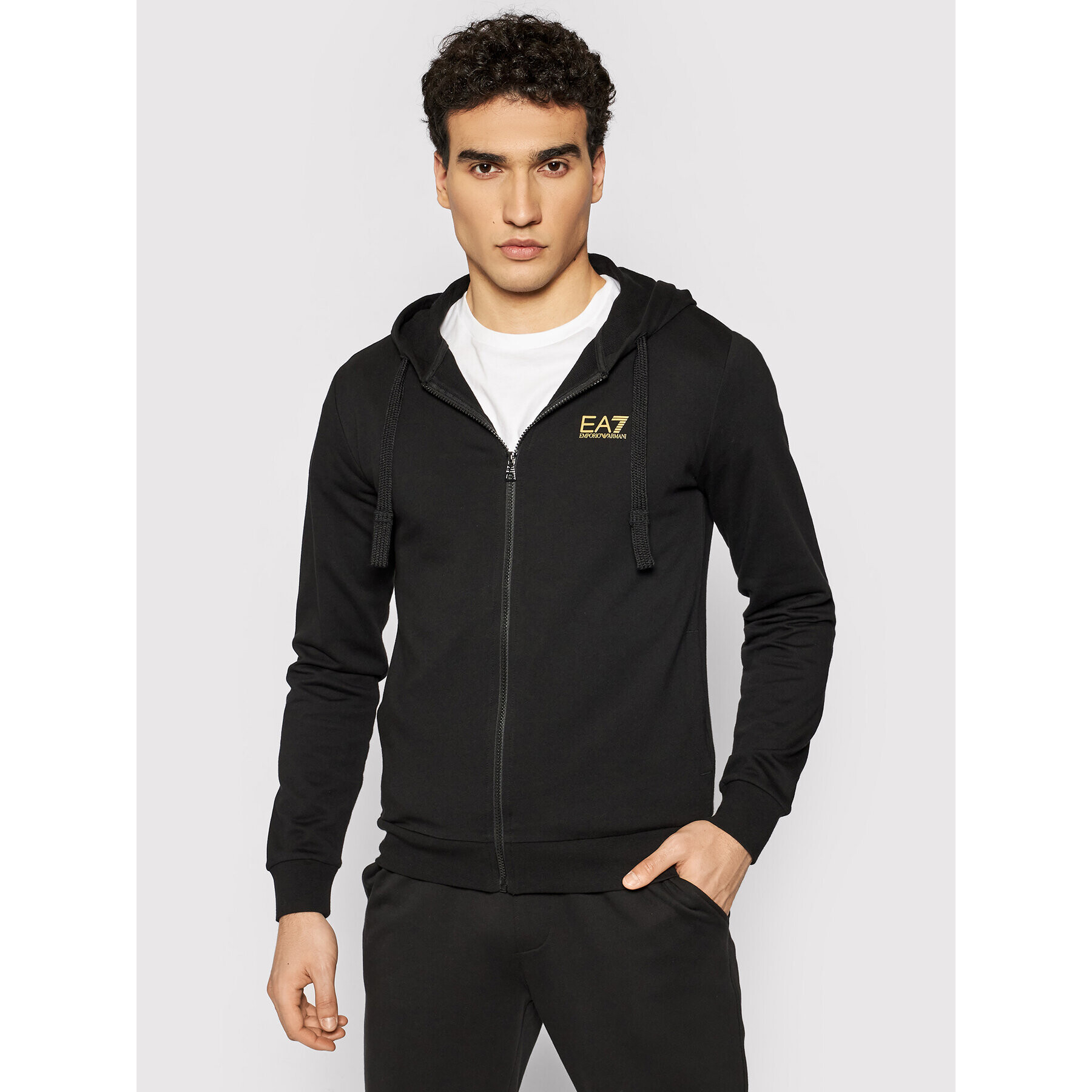 EA7 Emporio Armani Суитшърт 8NPM03 PJ05Z 0208 Черен Regular Fit - Pepit.bg