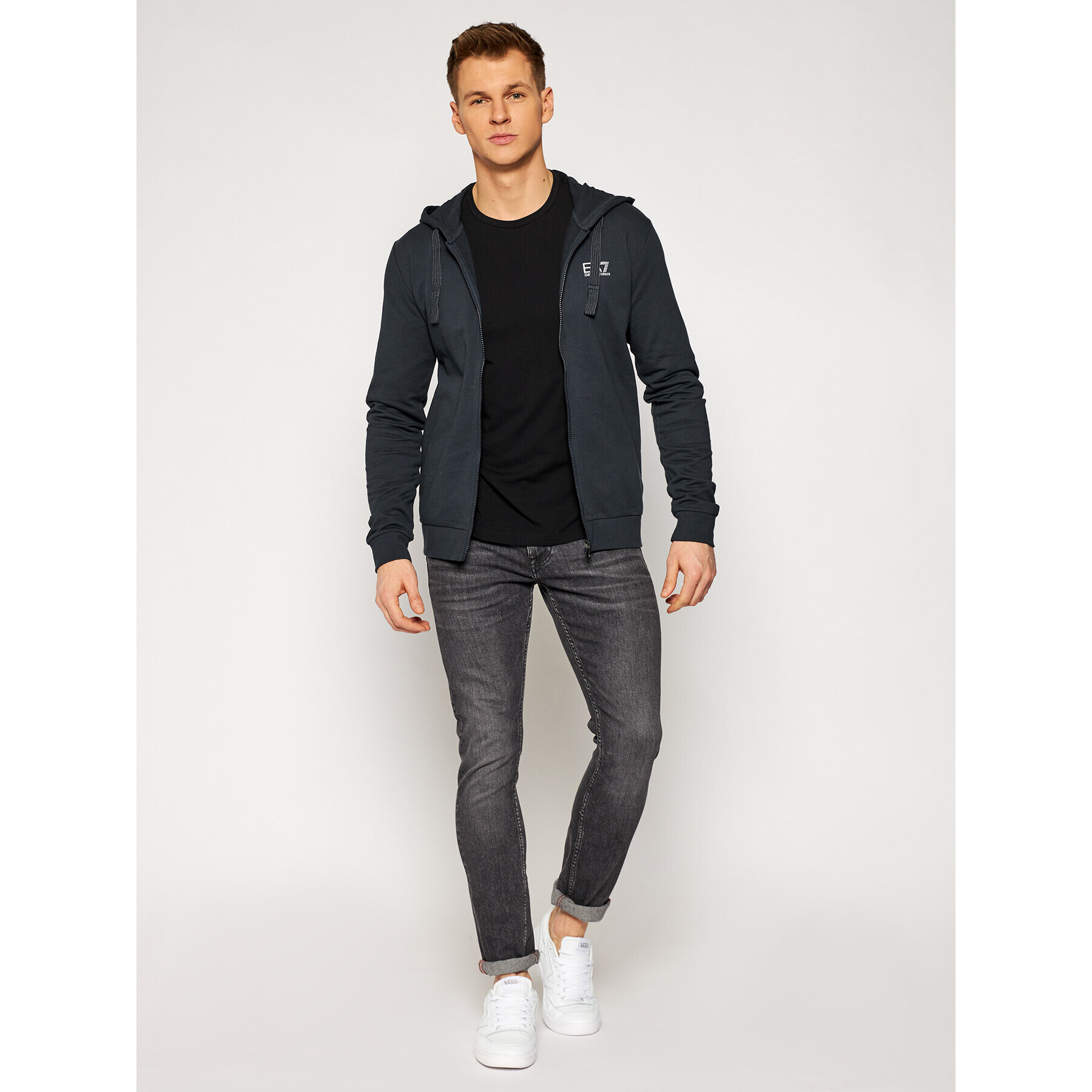 EA7 Emporio Armani Суитшърт 8NPM03 PJ05Z 0578 Тъмносин Regular Fit - Pepit.bg