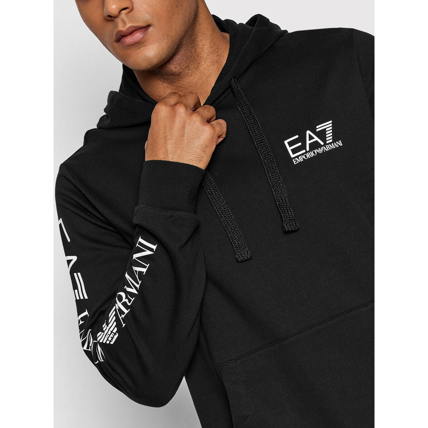 EA7 Emporio Armani Суитшърт 8NPM18 PJ05Z 0203 Черен Regular Fit - Pepit.bg