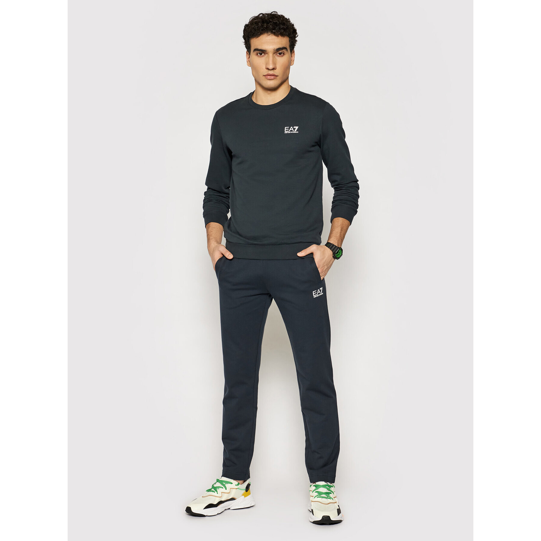 EA7 Emporio Armani Суитшърт 8NPM52 PJ05Z 1578 Тъмносин Regular Fit - Pepit.bg