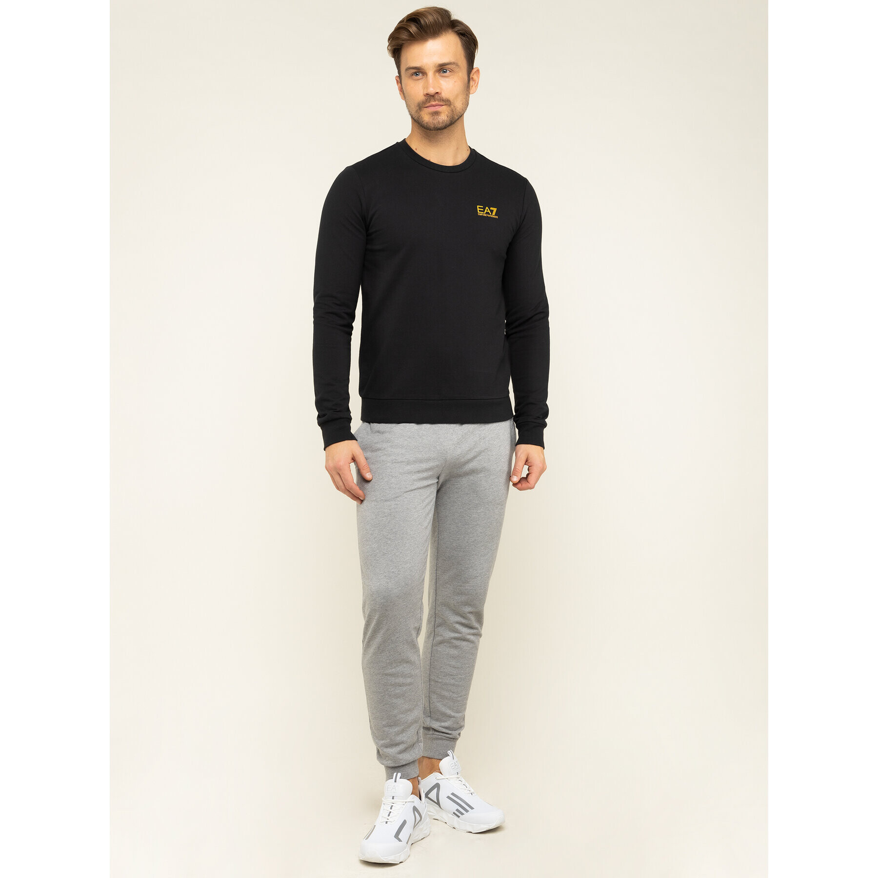 EA7 Emporio Armani Суитшърт 8NPM52 PJ05Z 208 Черен Regular Fit - Pepit.bg