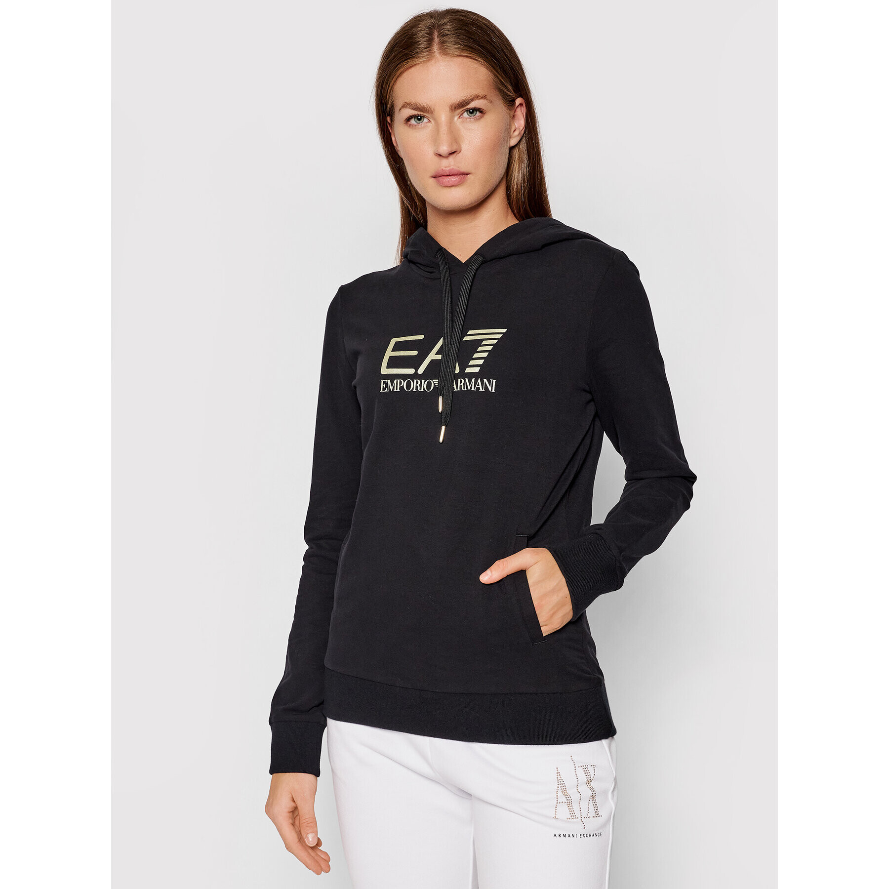 EA7 Emporio Armani Суитшърт 8NTM36 TJCQZ 0200 Черен Regular Fit - Pepit.bg