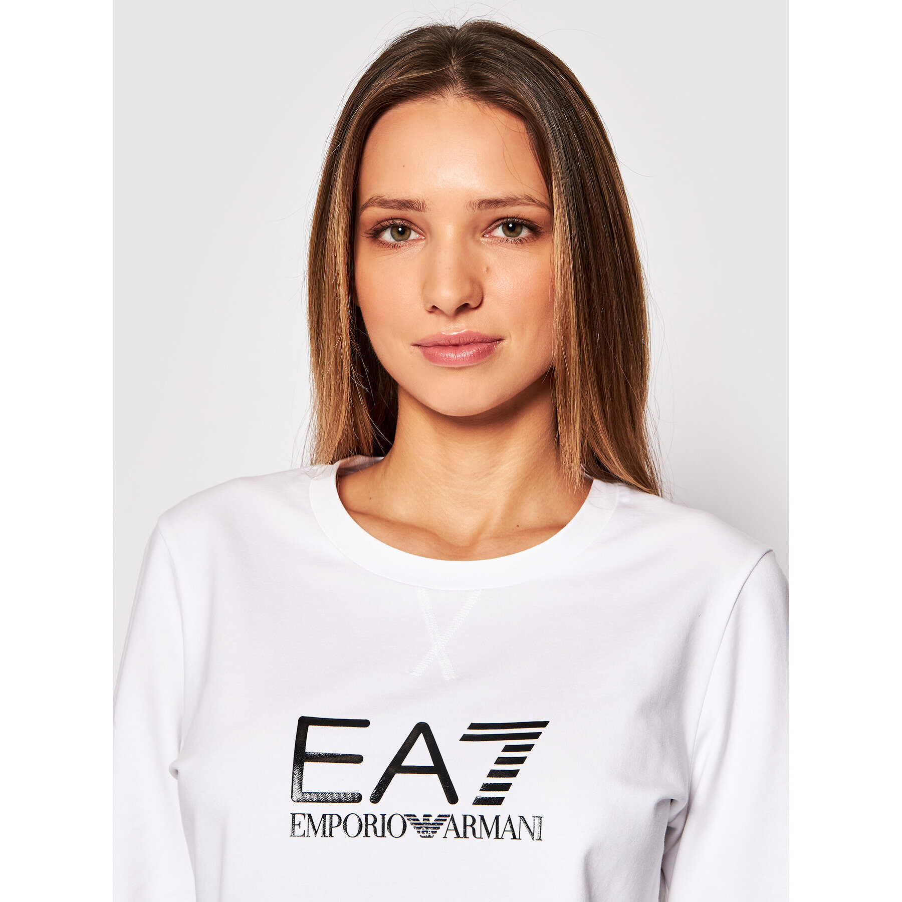 EA7 Emporio Armani Суитшърт 8NTM39 TJ31Z 0102 Бял Regular Fit - Pepit.bg