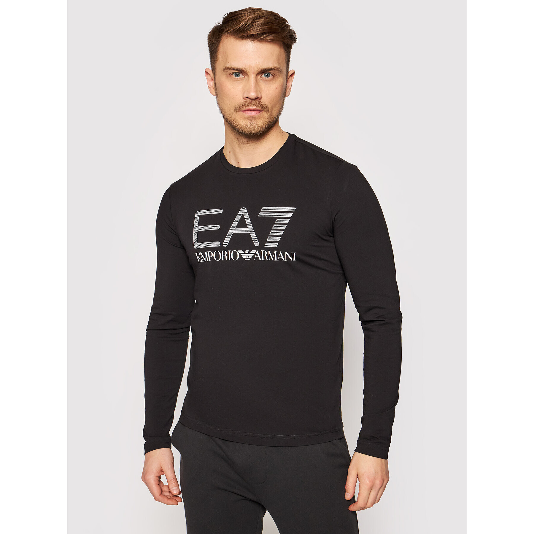 EA7 Emporio Armani Тениска с дълъг ръкав 3KPT64 PJ03Z 1200 Черен Regular Fit - Pepit.bg