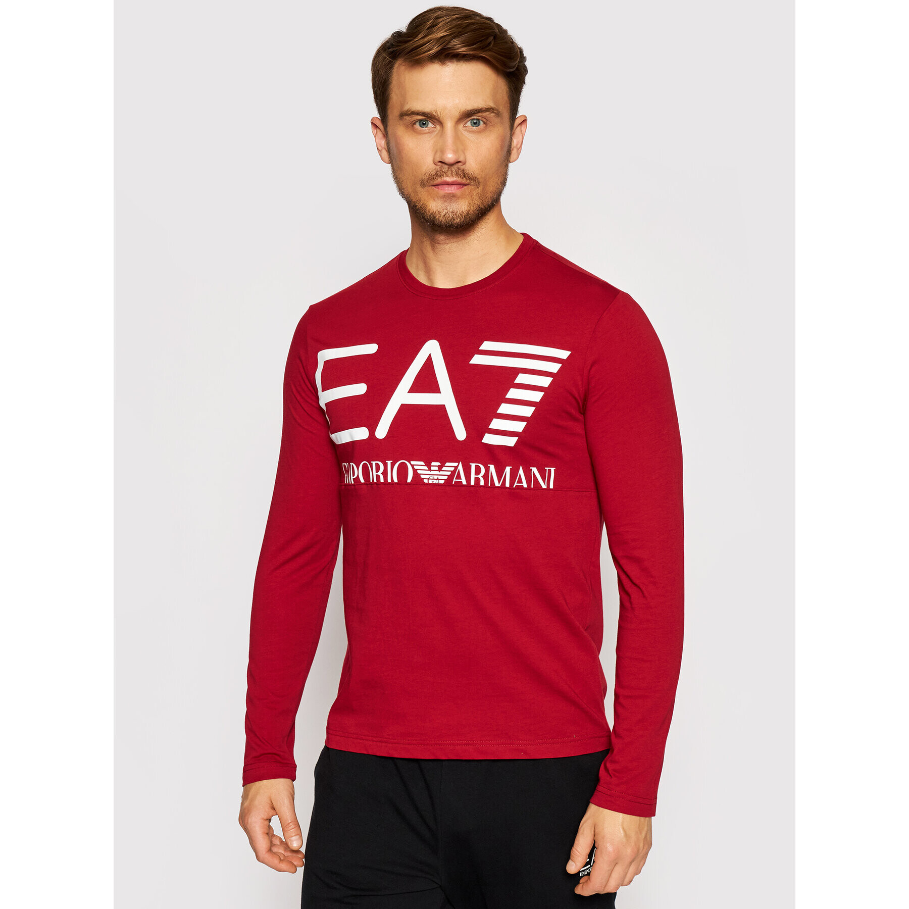 EA7 Emporio Armani Тениска с дълъг ръкав 6KPT30 PJ6EZ 1459 Червен Regular Fit - Pepit.bg