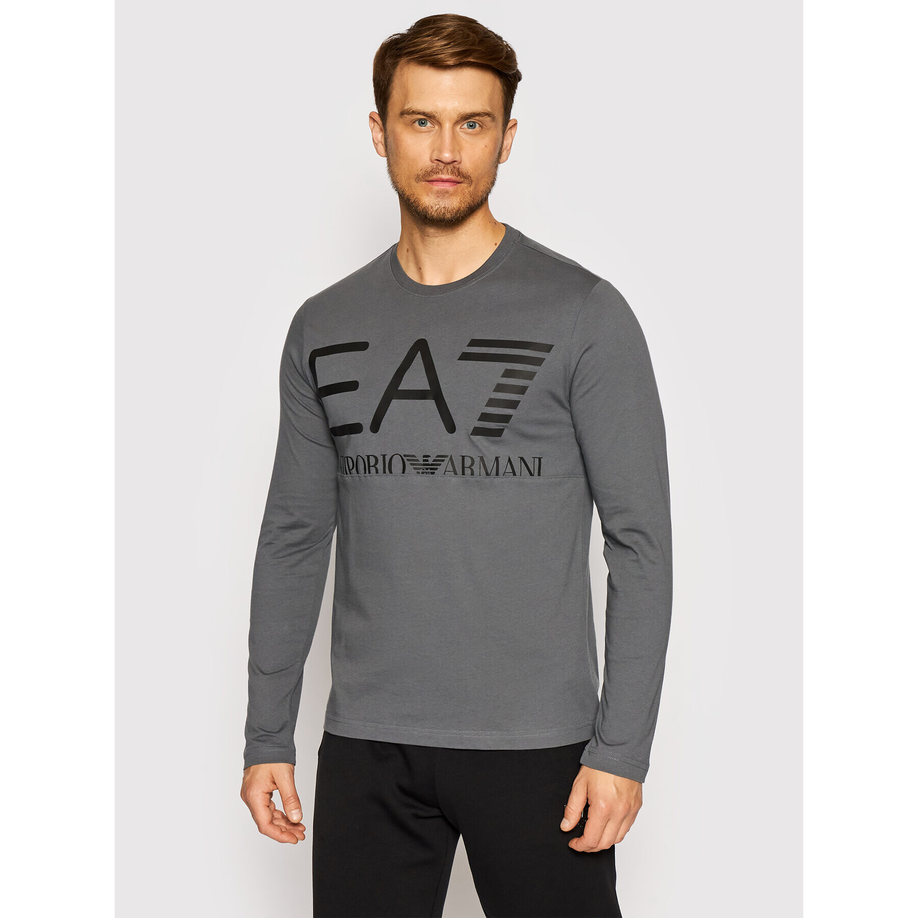 EA7 Emporio Armani Тениска с дълъг ръкав 6KPT30 PJ6EZ 1977 Сив Regular Fit - Pepit.bg