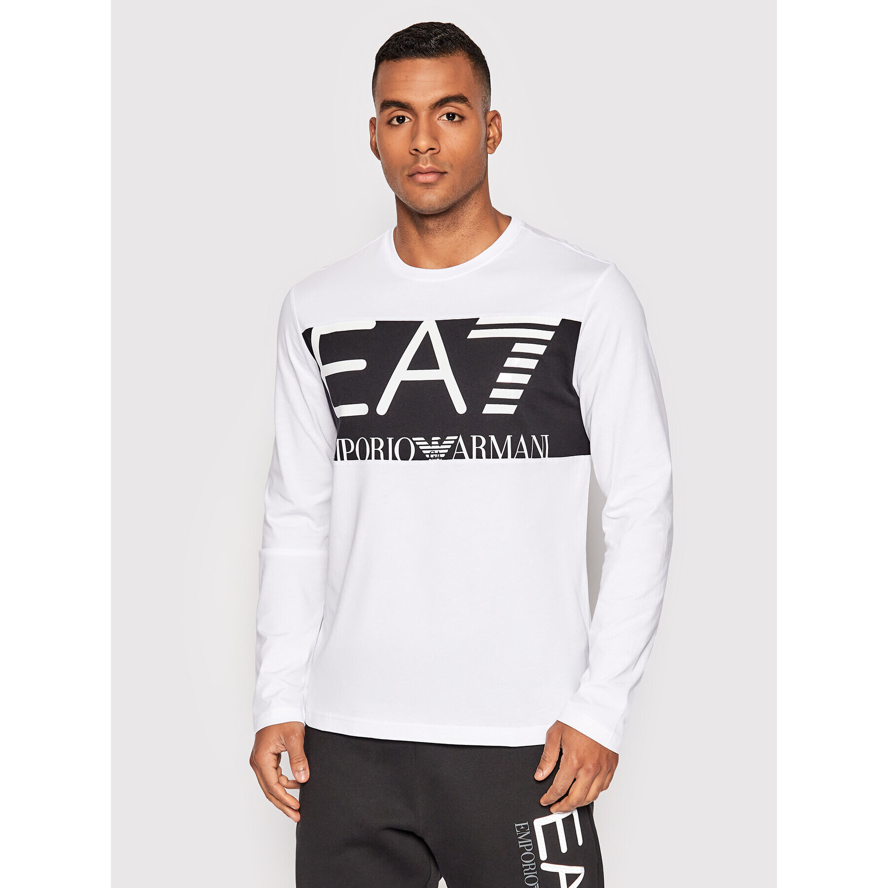 EA7 Emporio Armani Тениска с дълъг ръкав 6LPT25 PJ7CZ 110 Бял Regular Fit - Pepit.bg