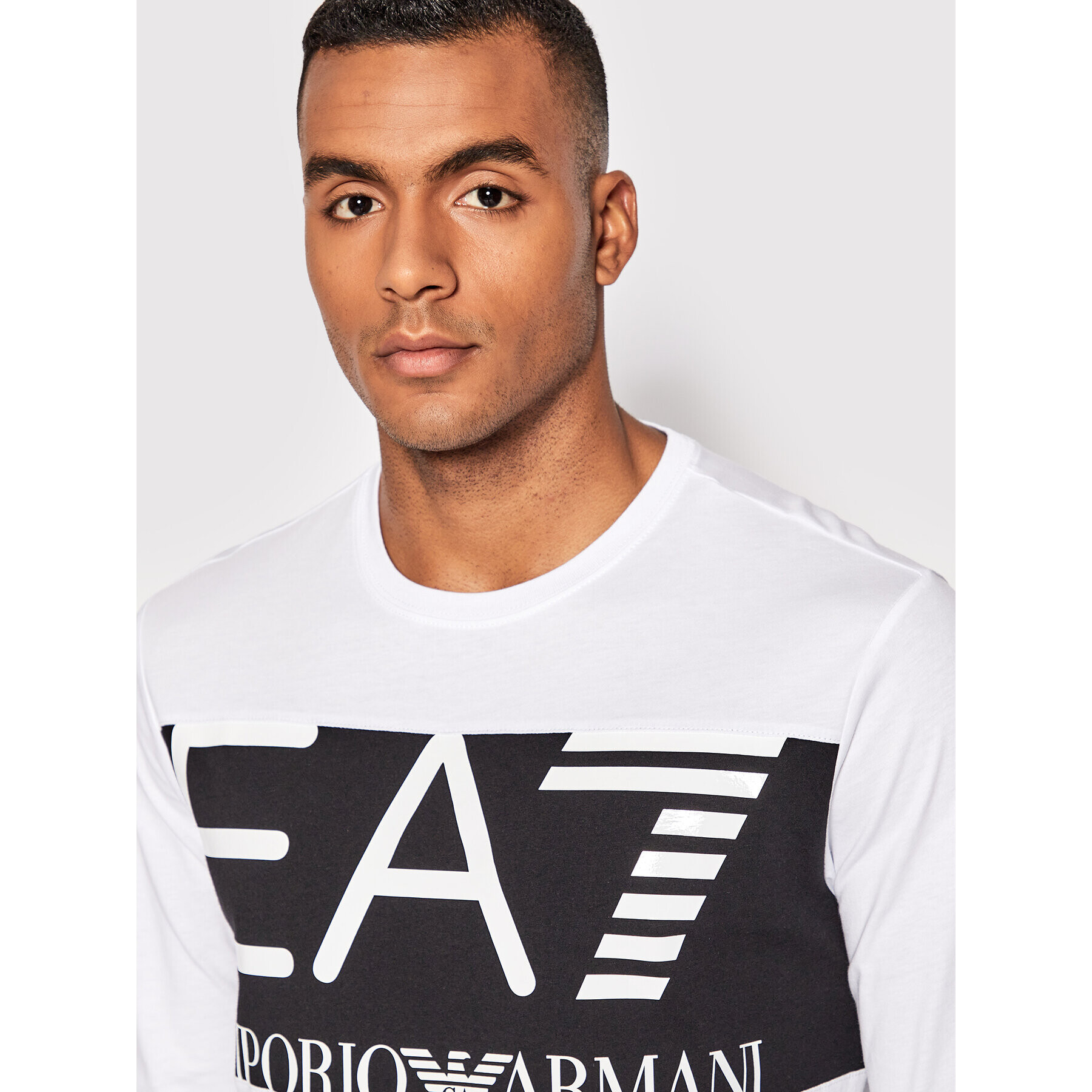 EA7 Emporio Armani Тениска с дълъг ръкав 6LPT25 PJ7CZ 110 Бял Regular Fit - Pepit.bg