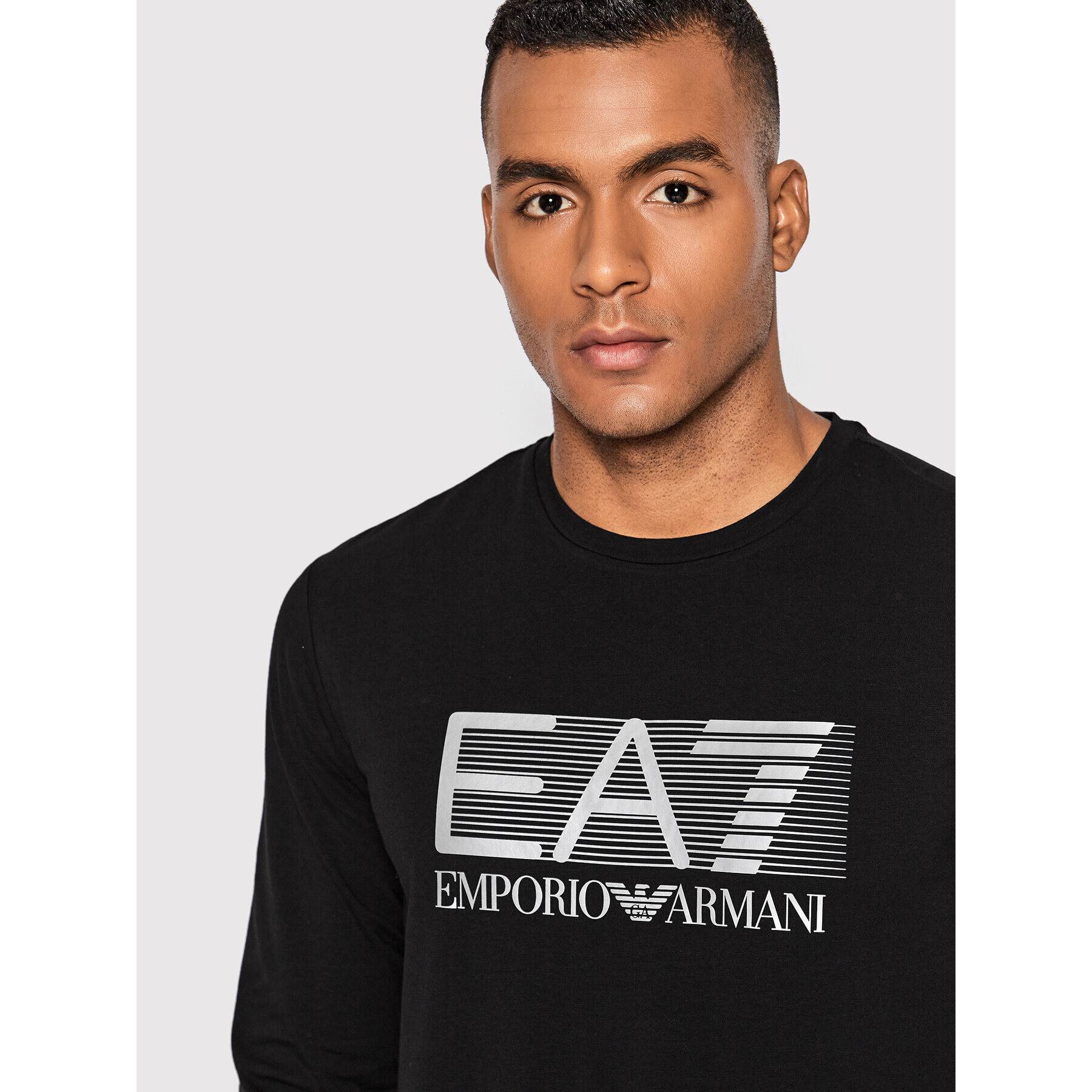 EA7 Emporio Armani Тениска с дълъг ръкав 6LPT64 PJ03Z 0200 Черен Regular Fit - Pepit.bg