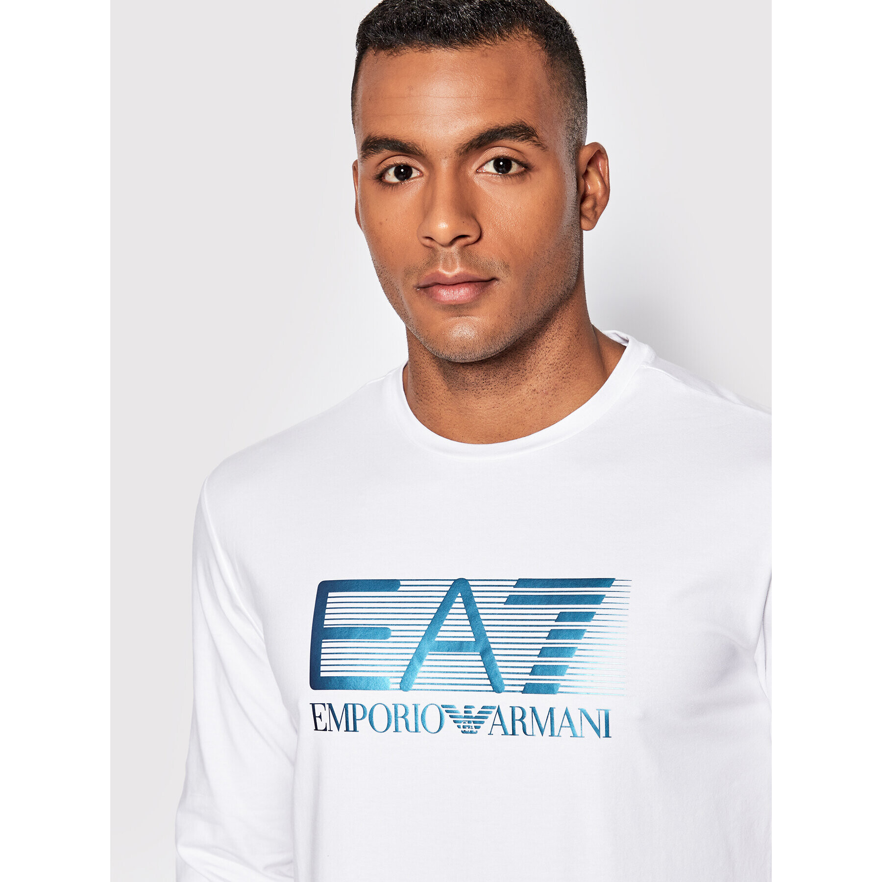 EA7 Emporio Armani Тениска с дълъг ръкав 6LPT64 PJ03Z 1100 Бял Regular Fit - Pepit.bg