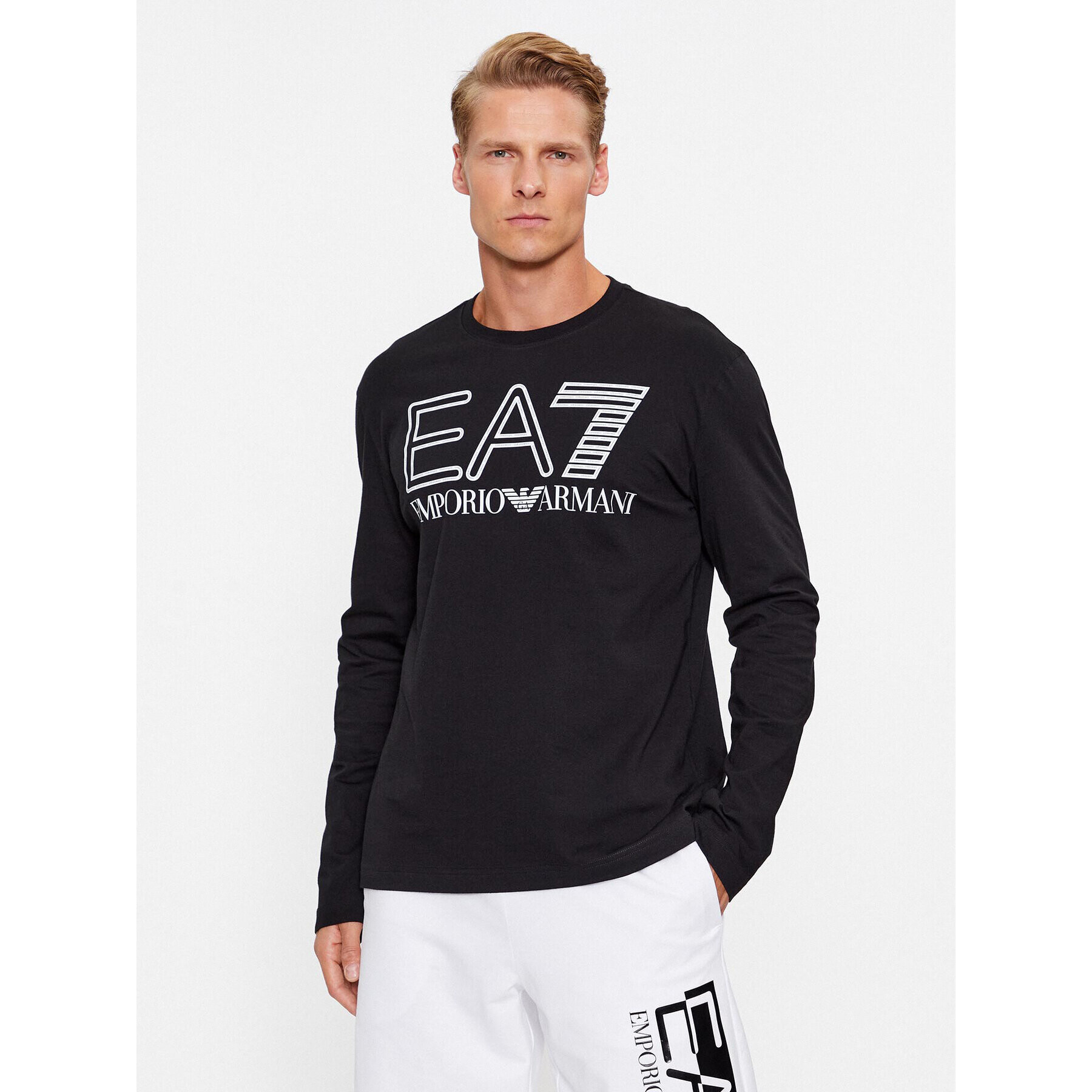 EA7 Emporio Armani Тениска с дълъг ръкав 6RPT04 PJFFZ 1200 Черен Regular Fit - Pepit.bg